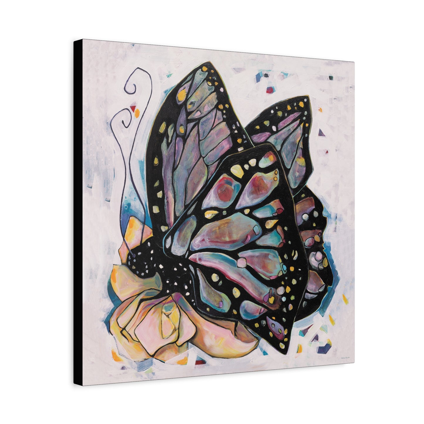 "Butterfly For Brook" Unframed Canvas Black Edge Reproduction by Zabrina Fine Art