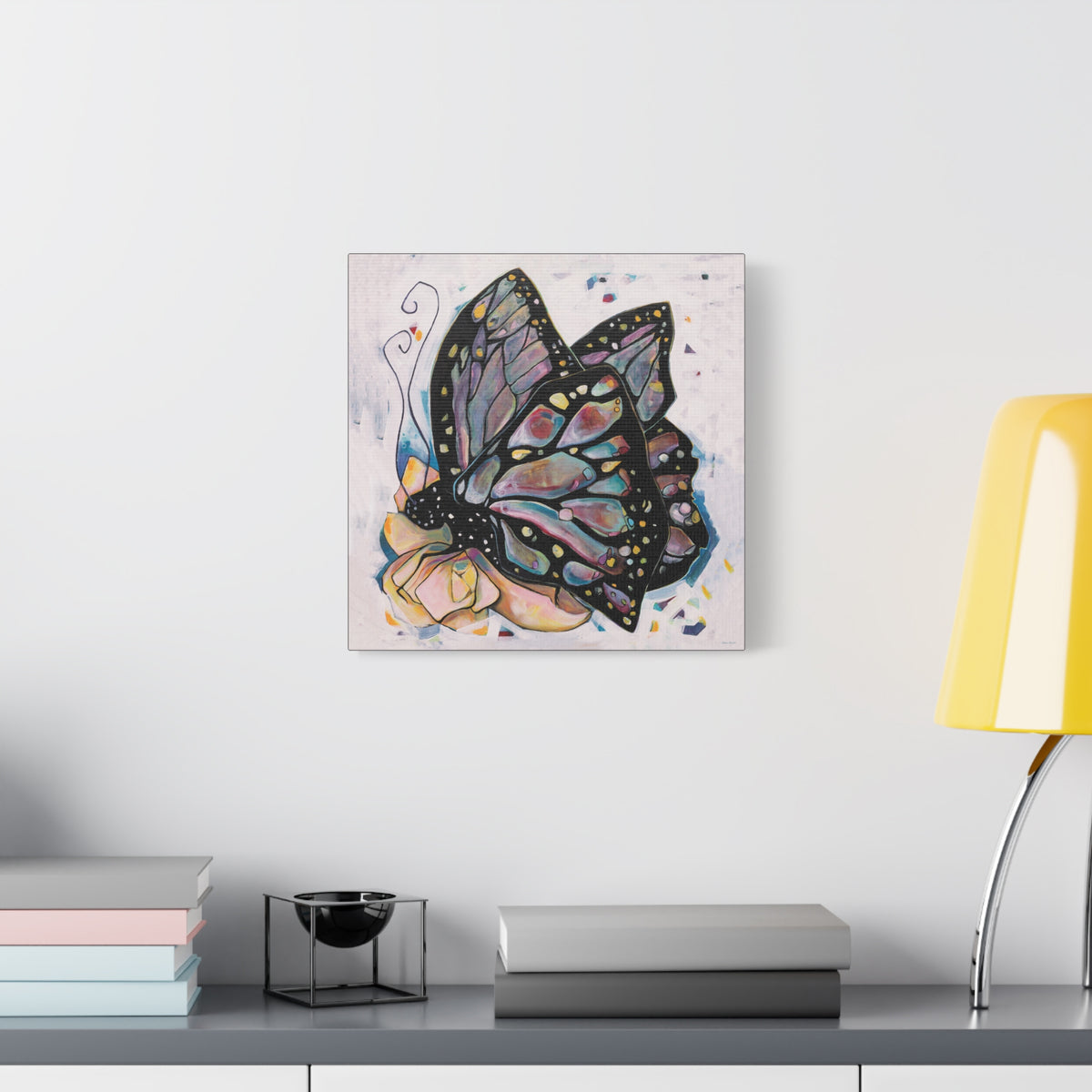 "Butterfly For Brook" Unframed Canvas Black Edge Reproduction by Zabrina Fine Art