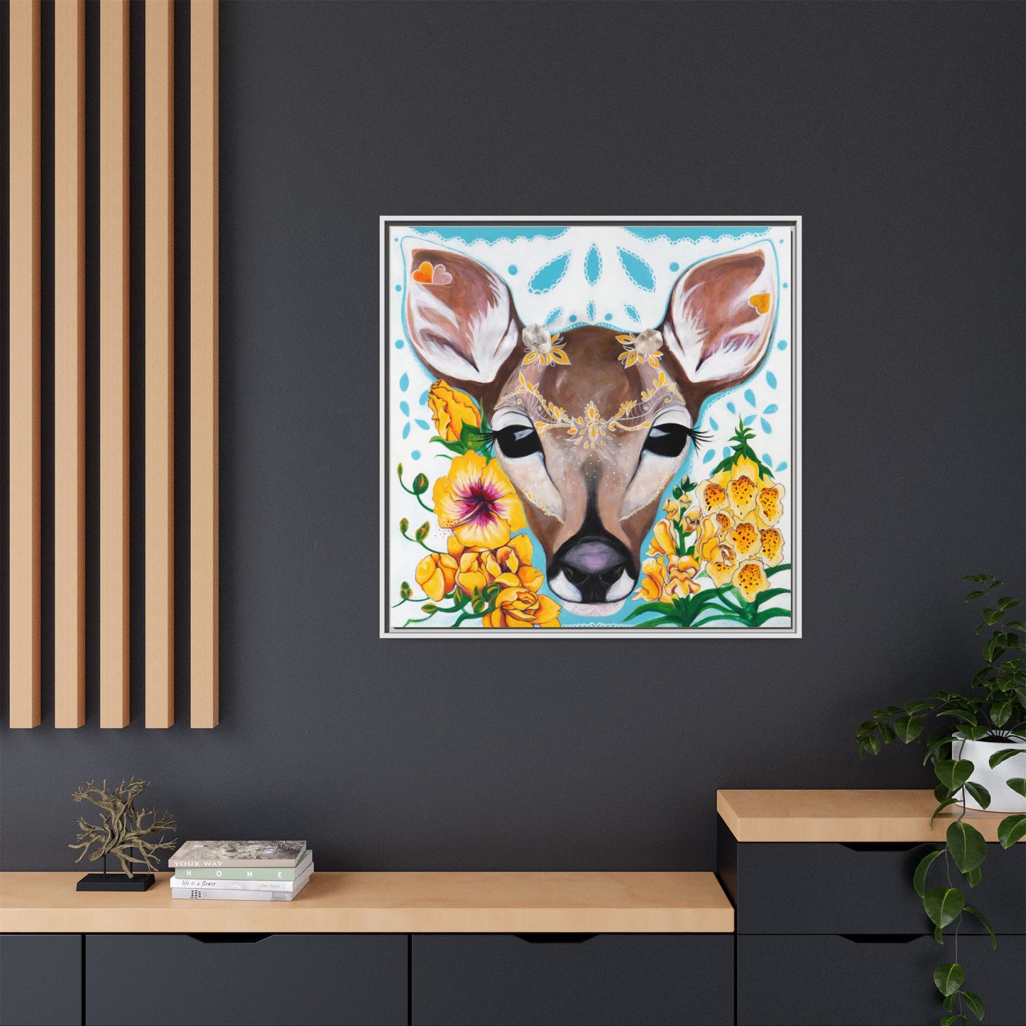 "Gentle Prince" Framed Canvas Fine Art Reproduction by Zabrina Fine Art