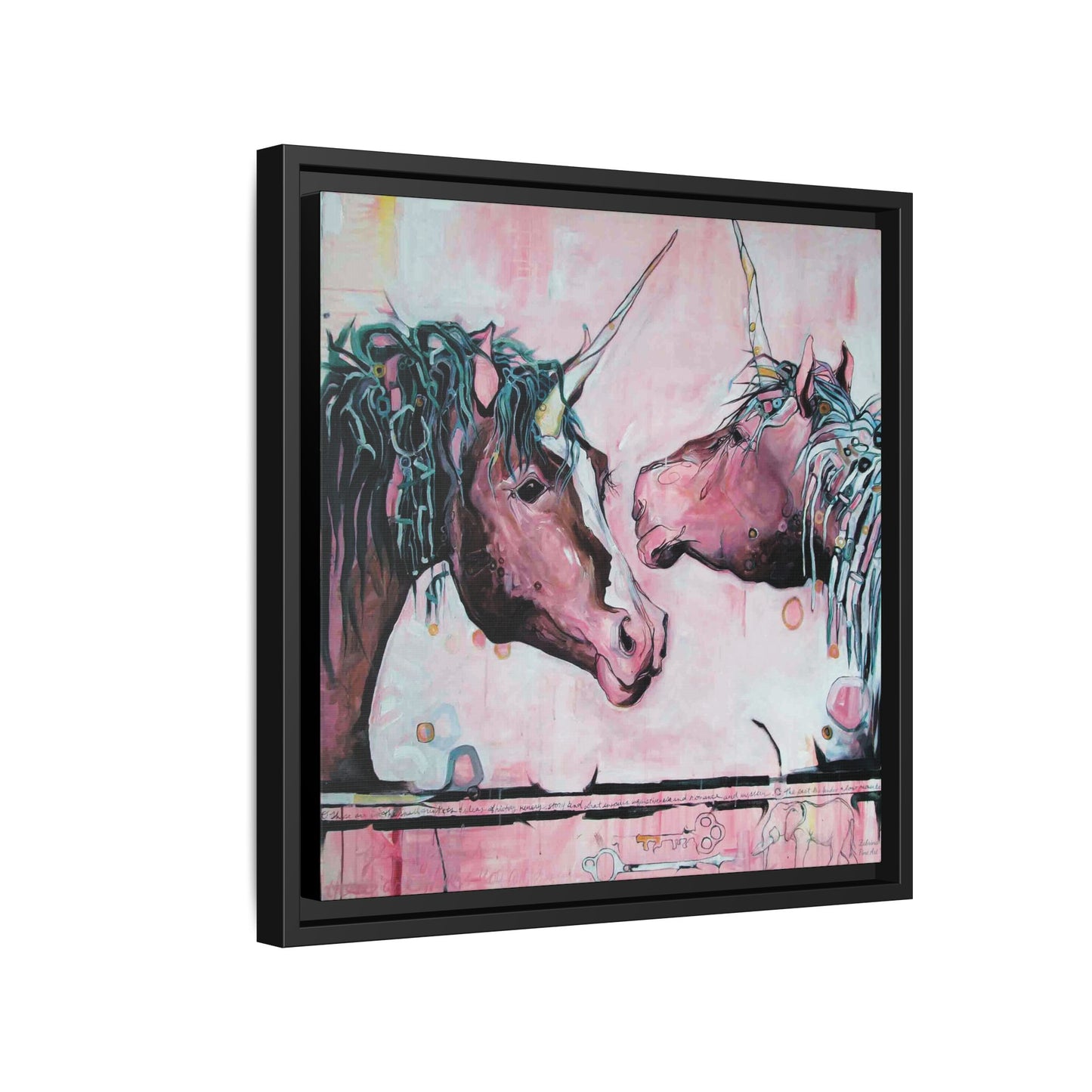 "Unicorns Are Real" Framed Canvas Fine Art Reproduction by Zabrina Fine Art