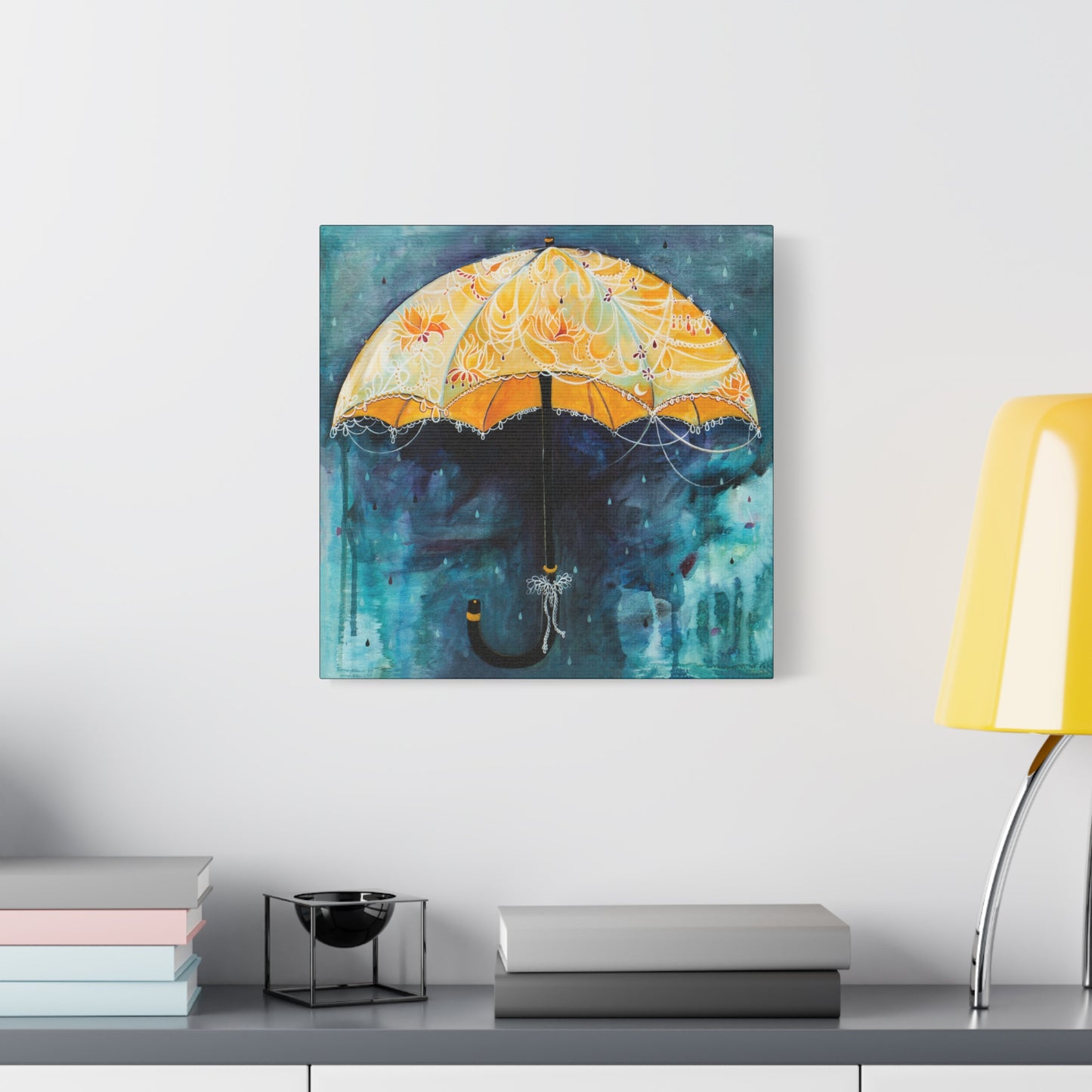 "Rain Glow" Unframed Canvas Black Edge Reproduction by Zabrina Fine Art