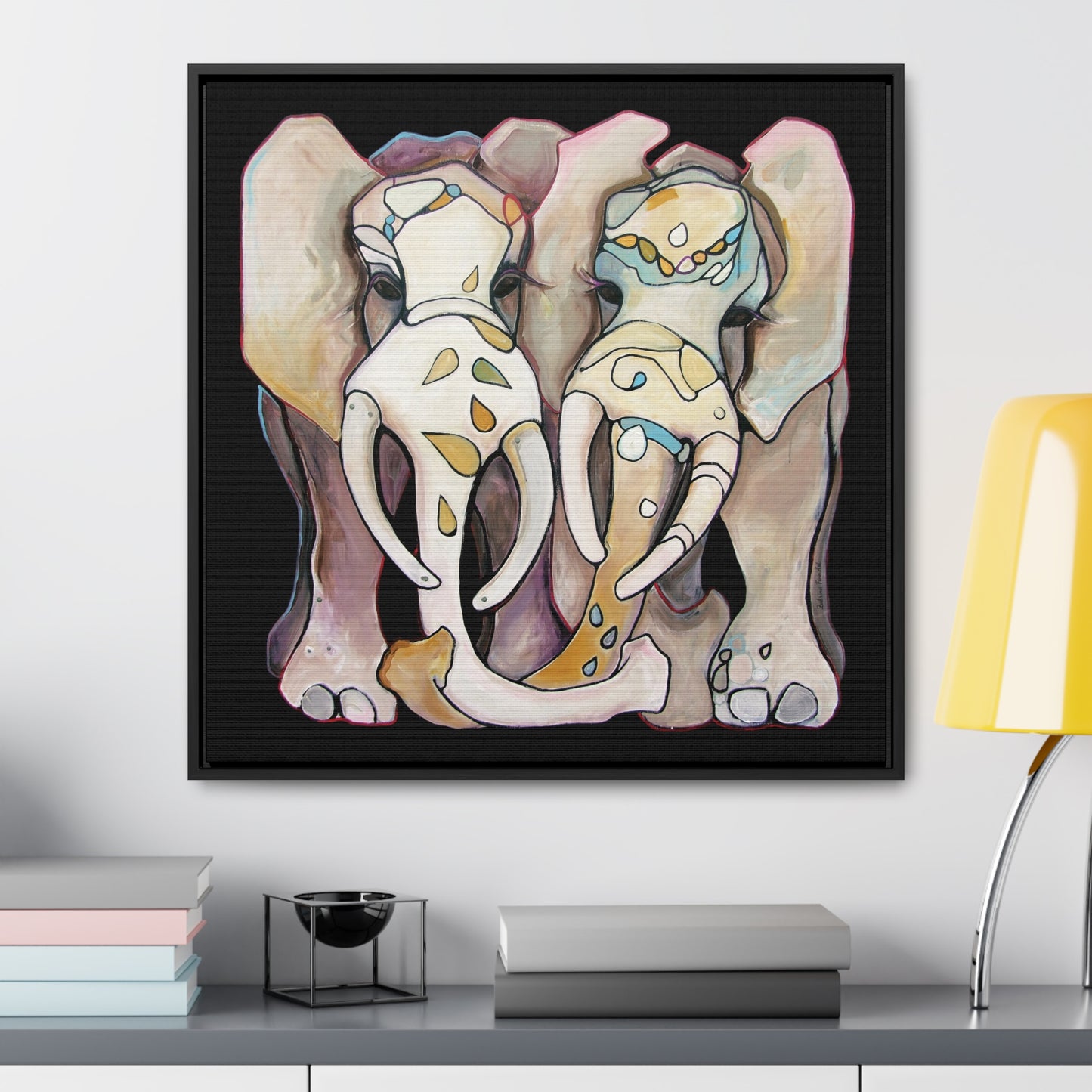 "Sweet Pair" Framed Canvas Fine Art Reproduction by Zabrina Fine Art