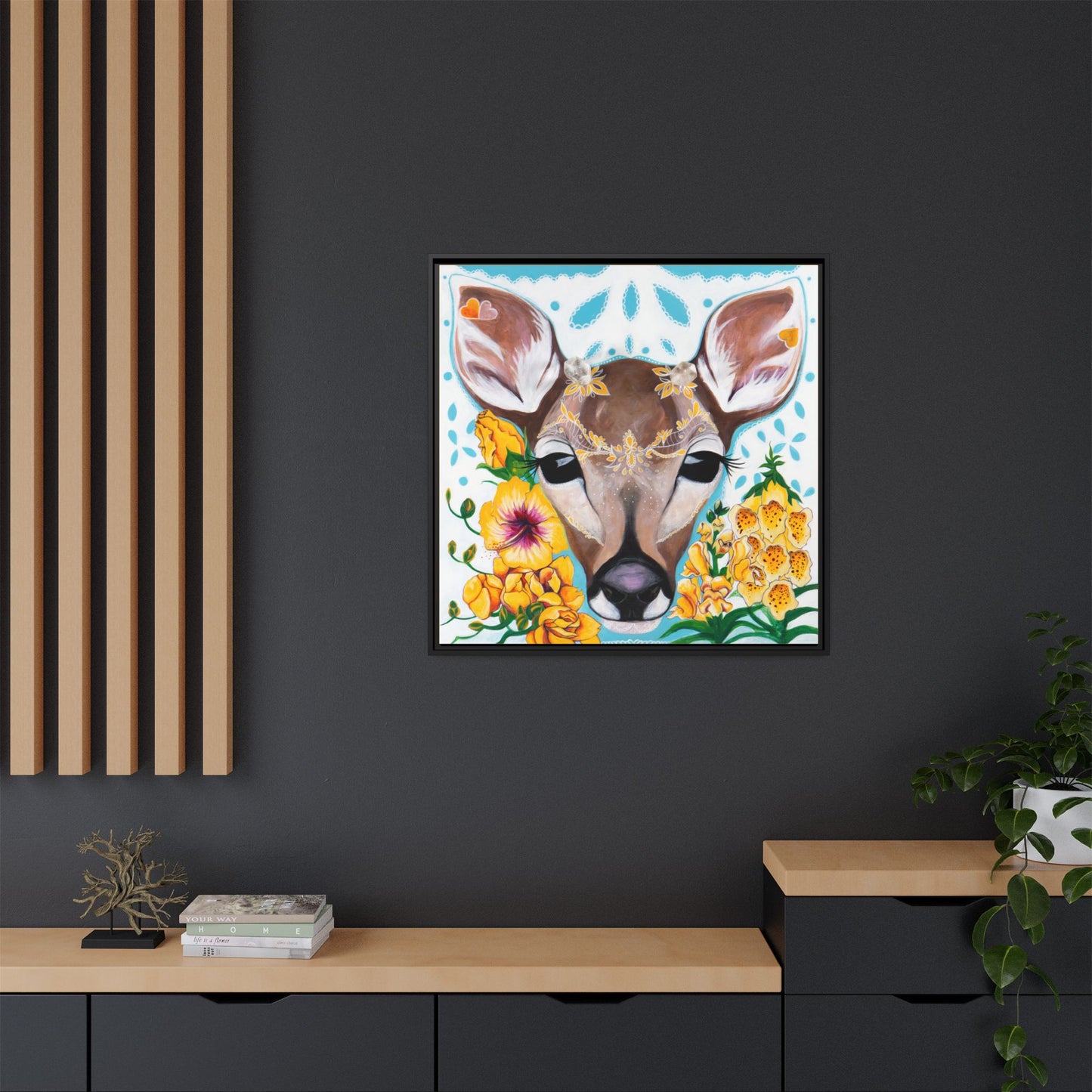 "Gentle Prince" Framed Canvas Fine Art Reproduction by Zabrina Fine Art
