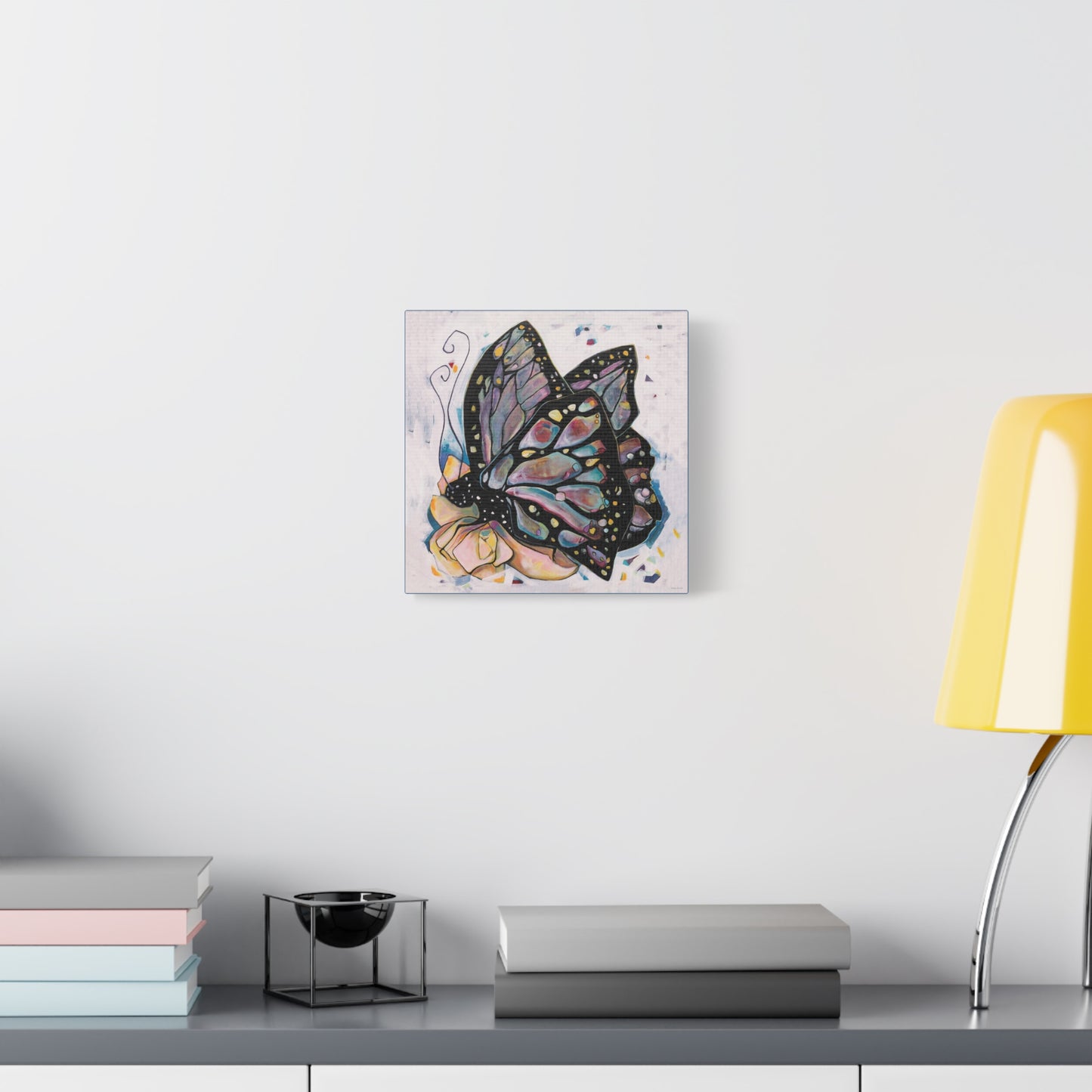 "Butterfly For Brook" Unframed Canvas Astral Blue Edge Reproduction by Zabrina Fine Art