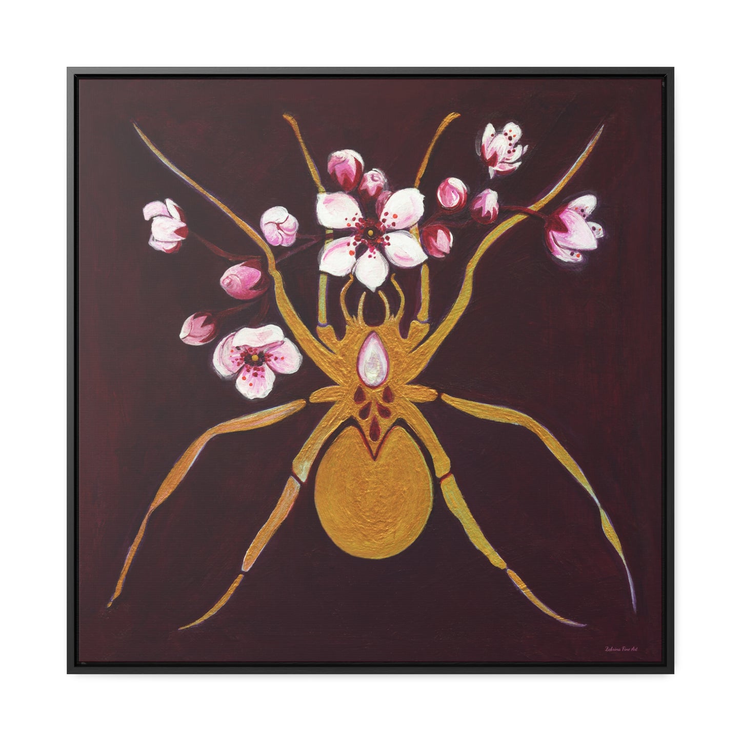 "Gold Spider" Framed Canvas Fine Art Reproduction by Zabrina Fine Art