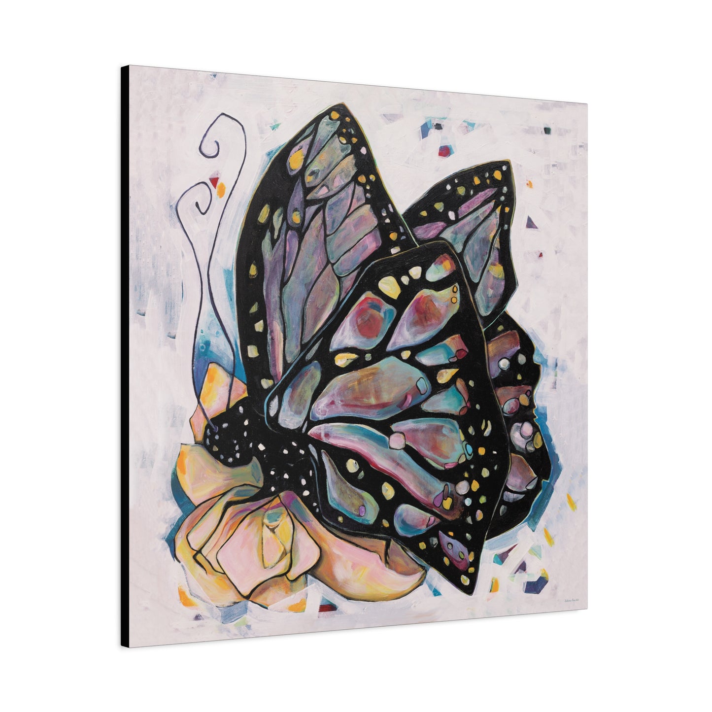 "Butterfly For Brook" Unframed Canvas Black Edge Reproduction by Zabrina Fine Art