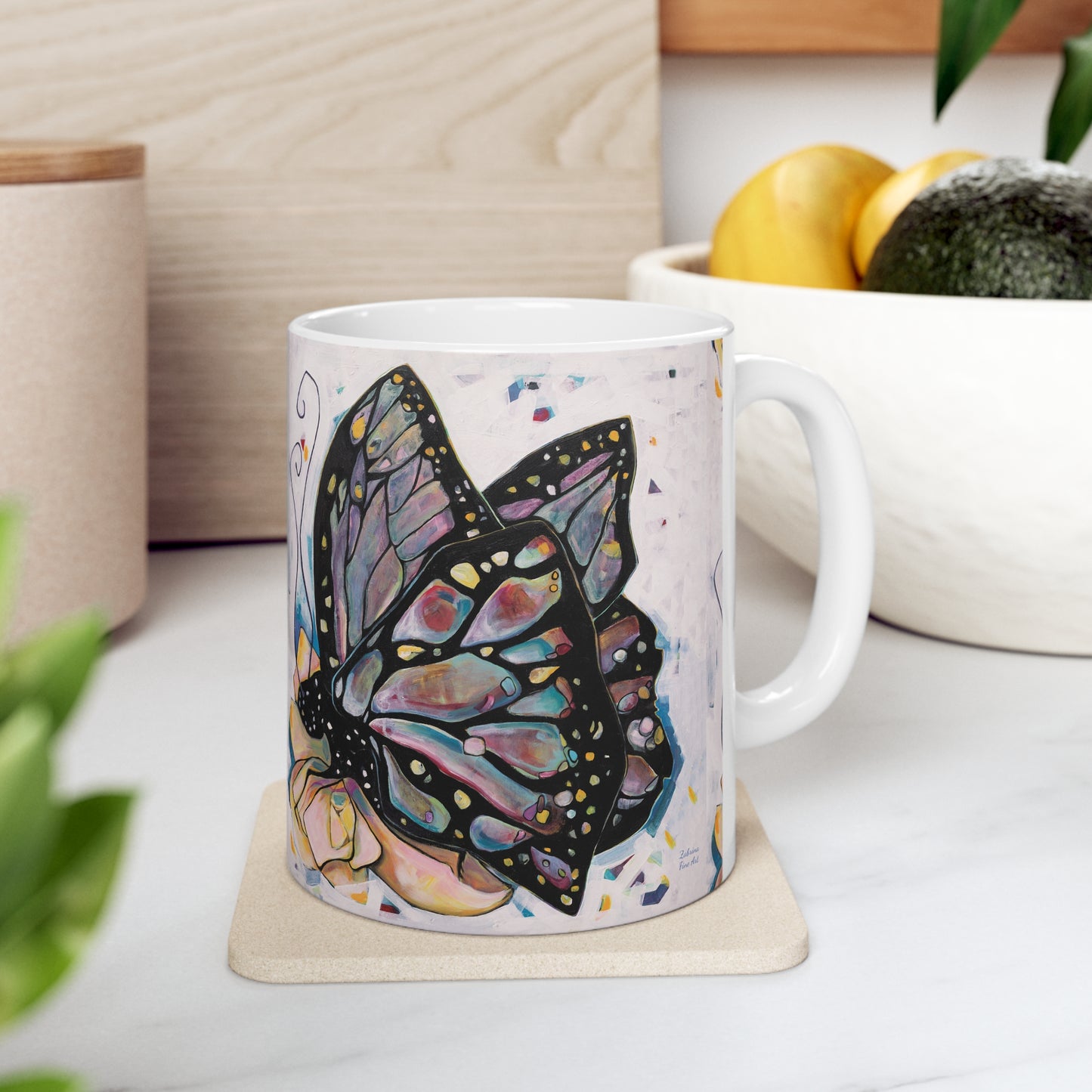 "Butterfly for Brook" Ceramic Mug by Zabrina Fine Art