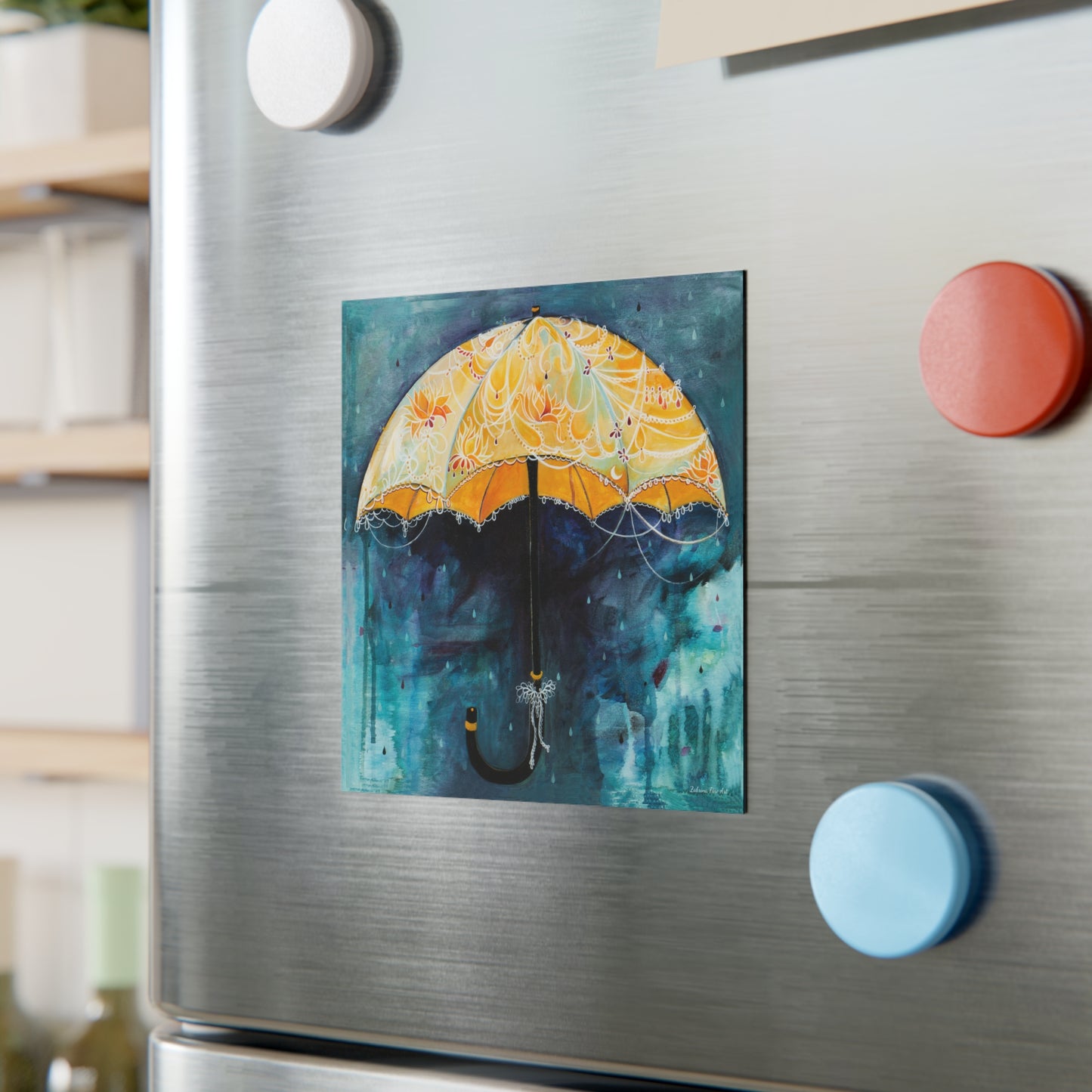 "Rain Glow" Magnet by Zabrina Fine Art