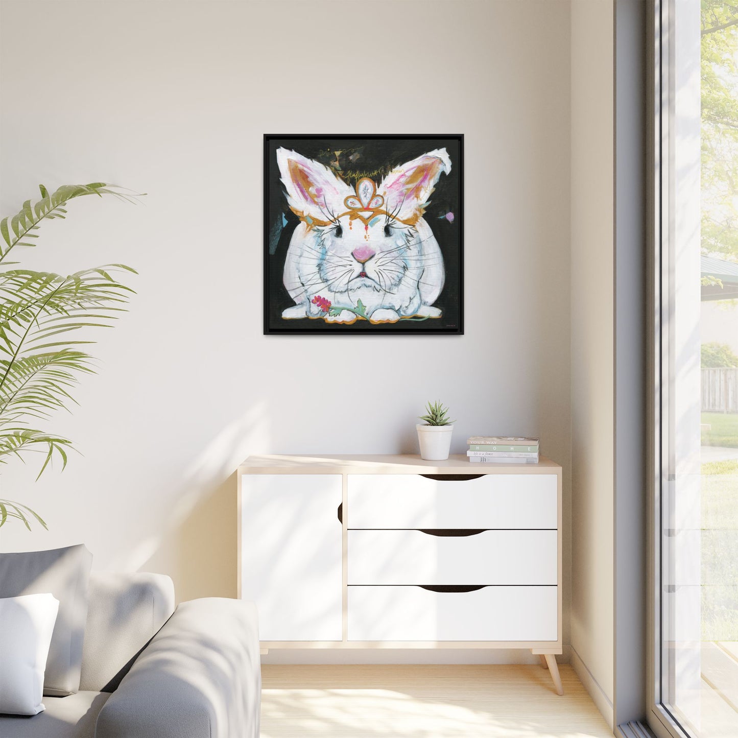 "Princess Fluffy Butter" Framed Canvas Fine Art Reproduction by Zabrina Fine Art