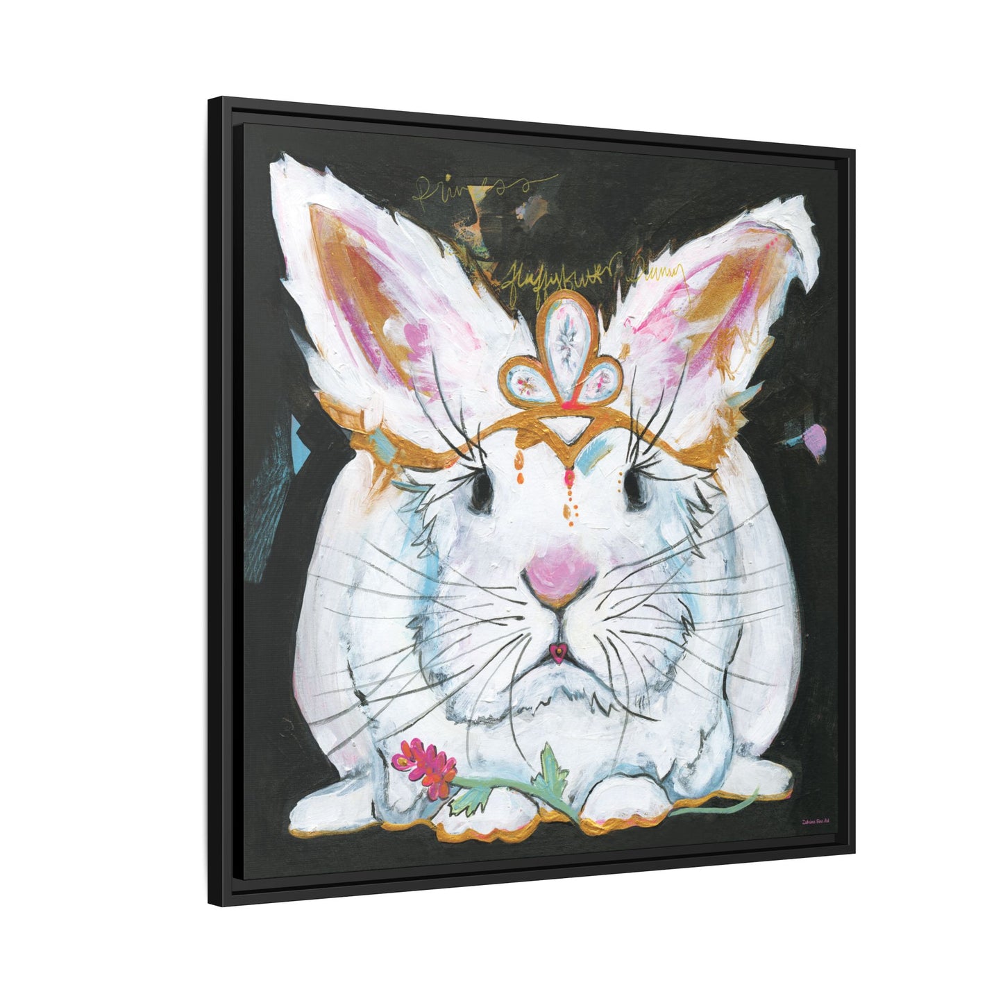 "Princess Fluffy Butter" Framed Canvas Fine Art Reproduction by Zabrina Fine Art