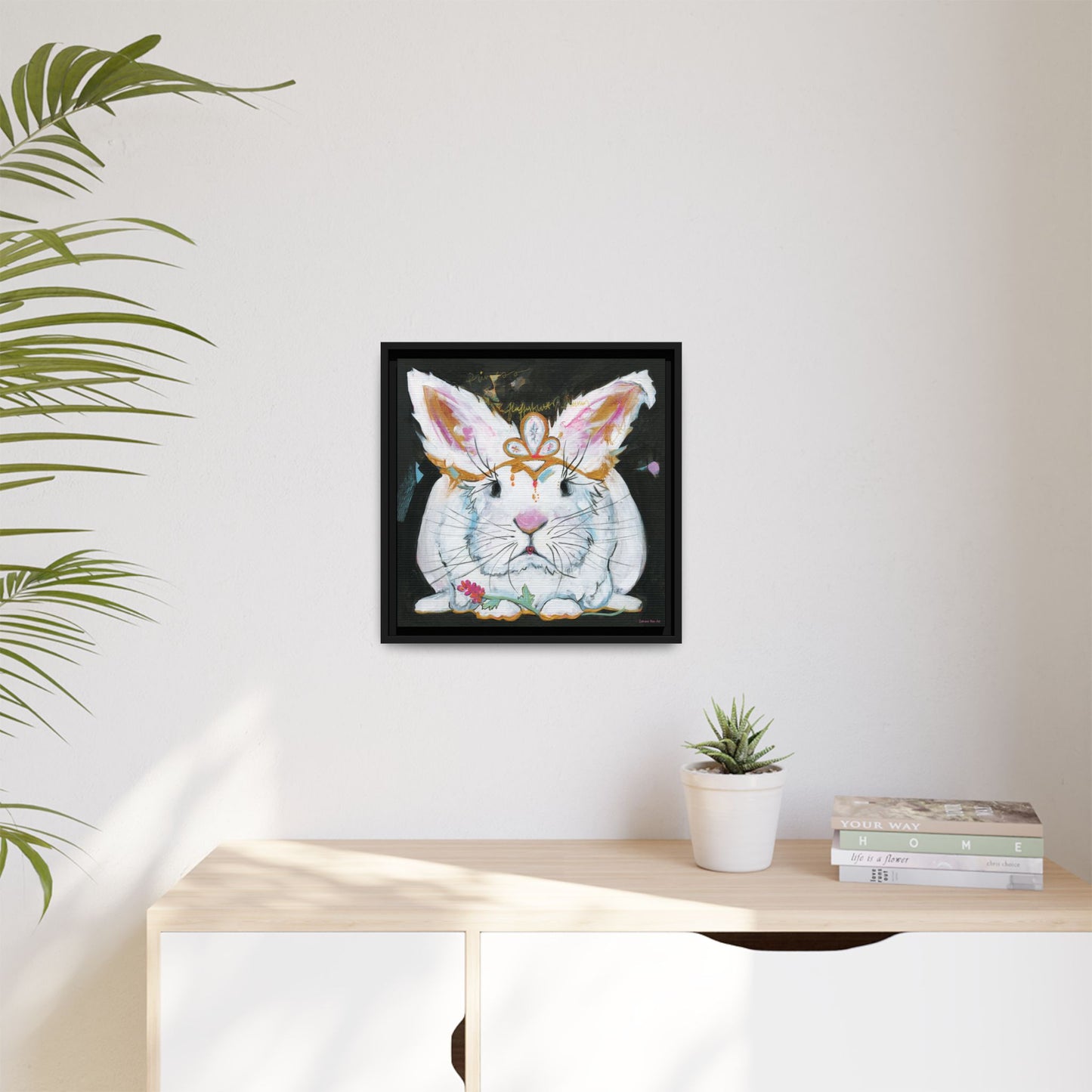 "Princess Fluffy Butter" Framed Canvas Fine Art Reproduction by Zabrina Fine Art