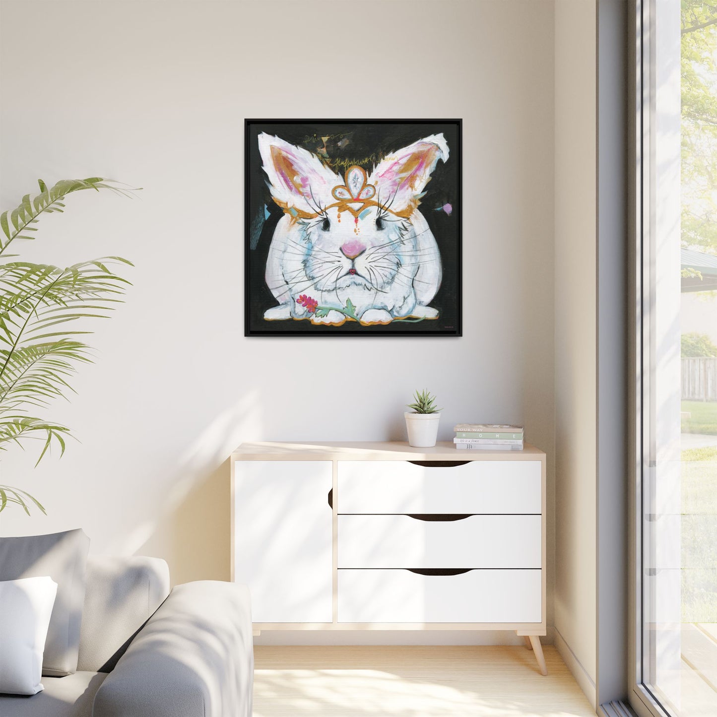 "Princess Fluffy Butter" Framed Canvas Fine Art Reproduction by Zabrina Fine Art