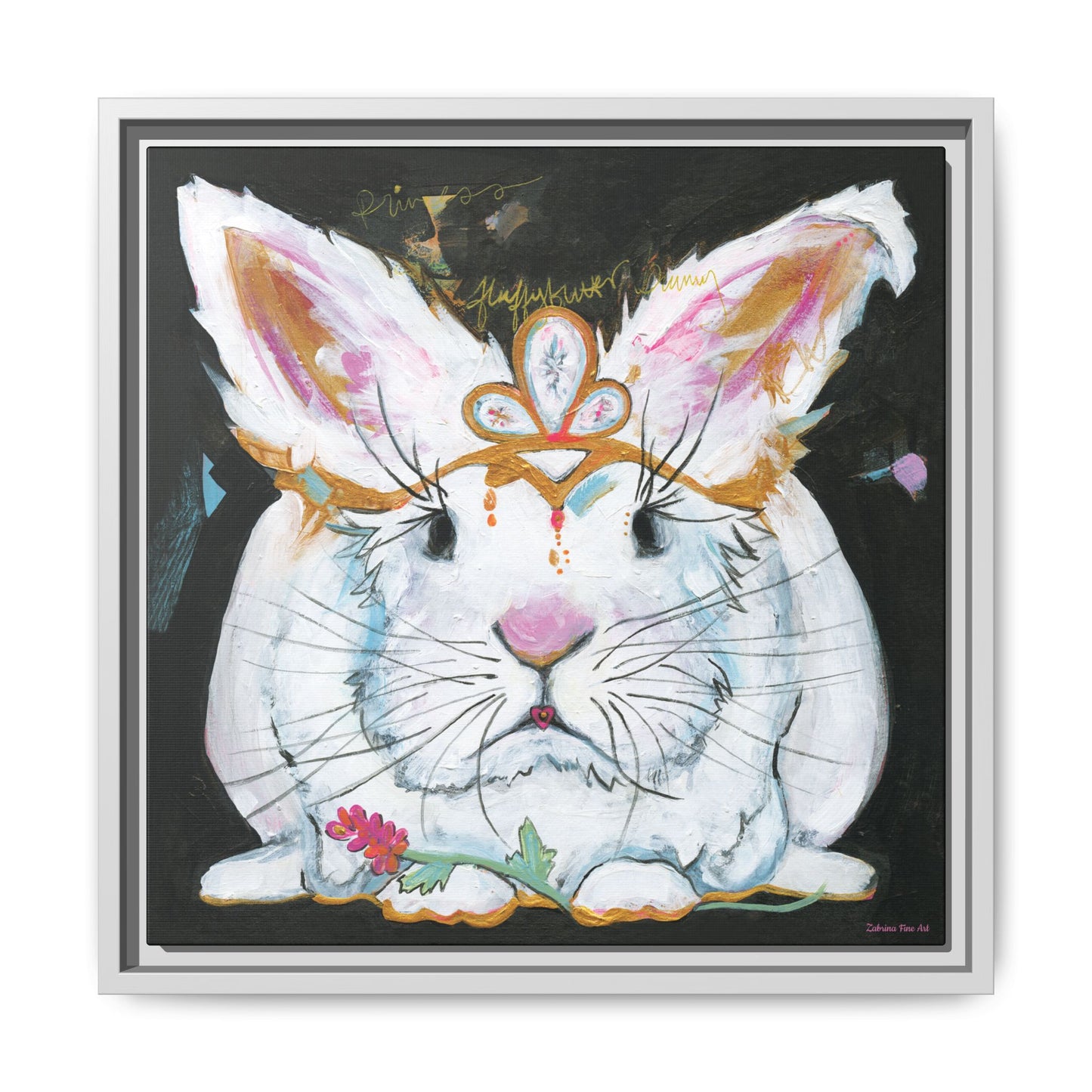 "Princess Fluffy Butter" Framed Canvas Fine Art Reproduction by Zabrina Fine Art