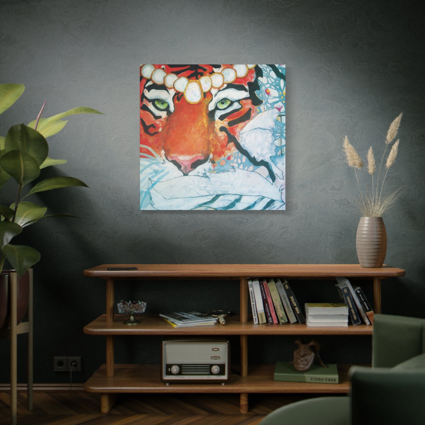 "Tigress" Unframed Canvas Black Edge Reproduction by Zabrina Fine Art