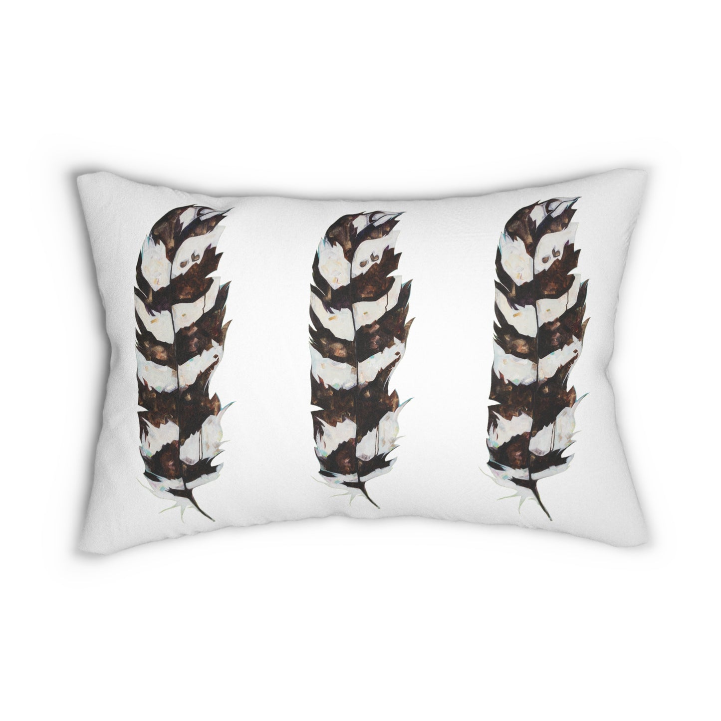 "Feathers" Throw Pillow by Zabrina Fine Art