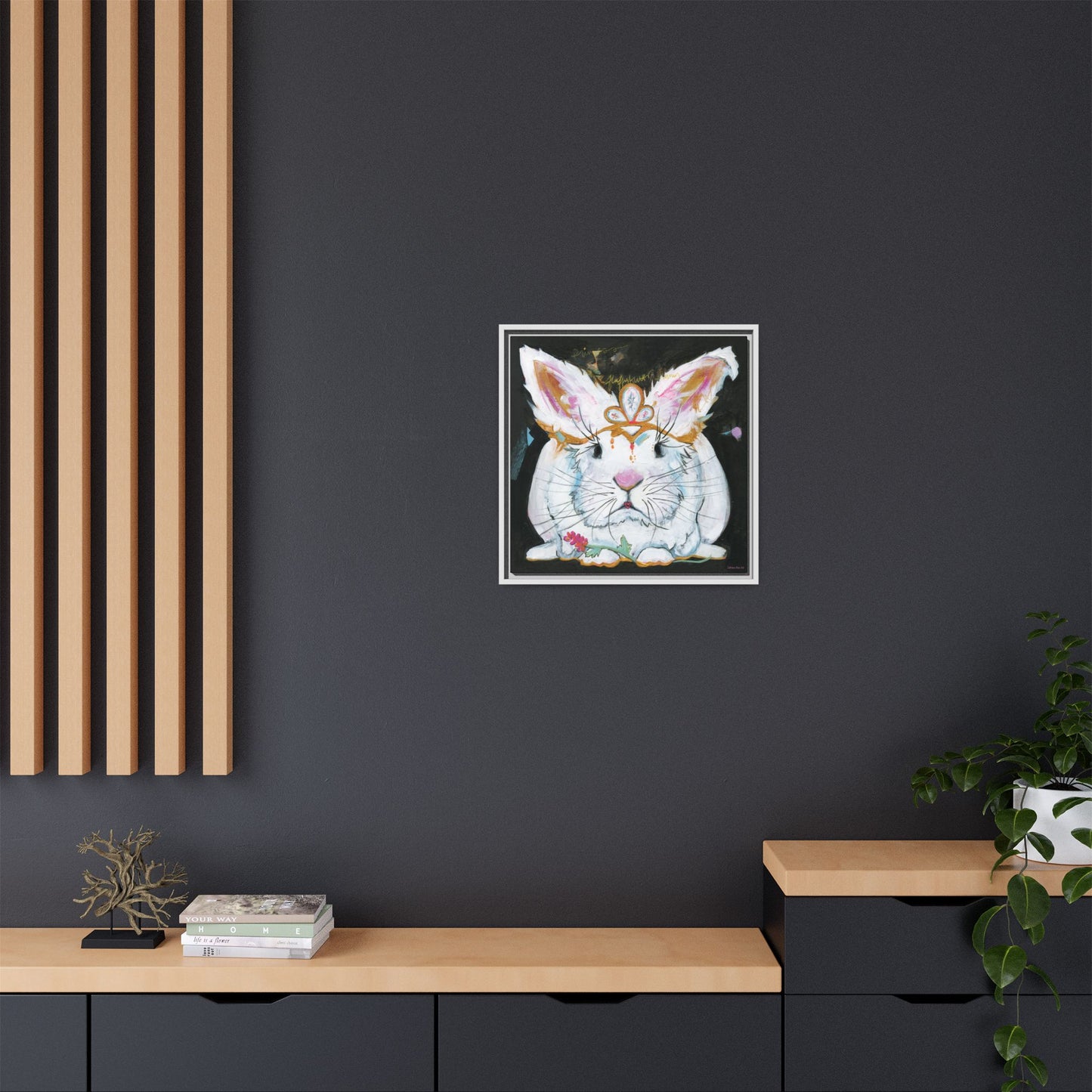 "Princess Fluffy Butter" Framed Canvas Fine Art Reproduction by Zabrina Fine Art
