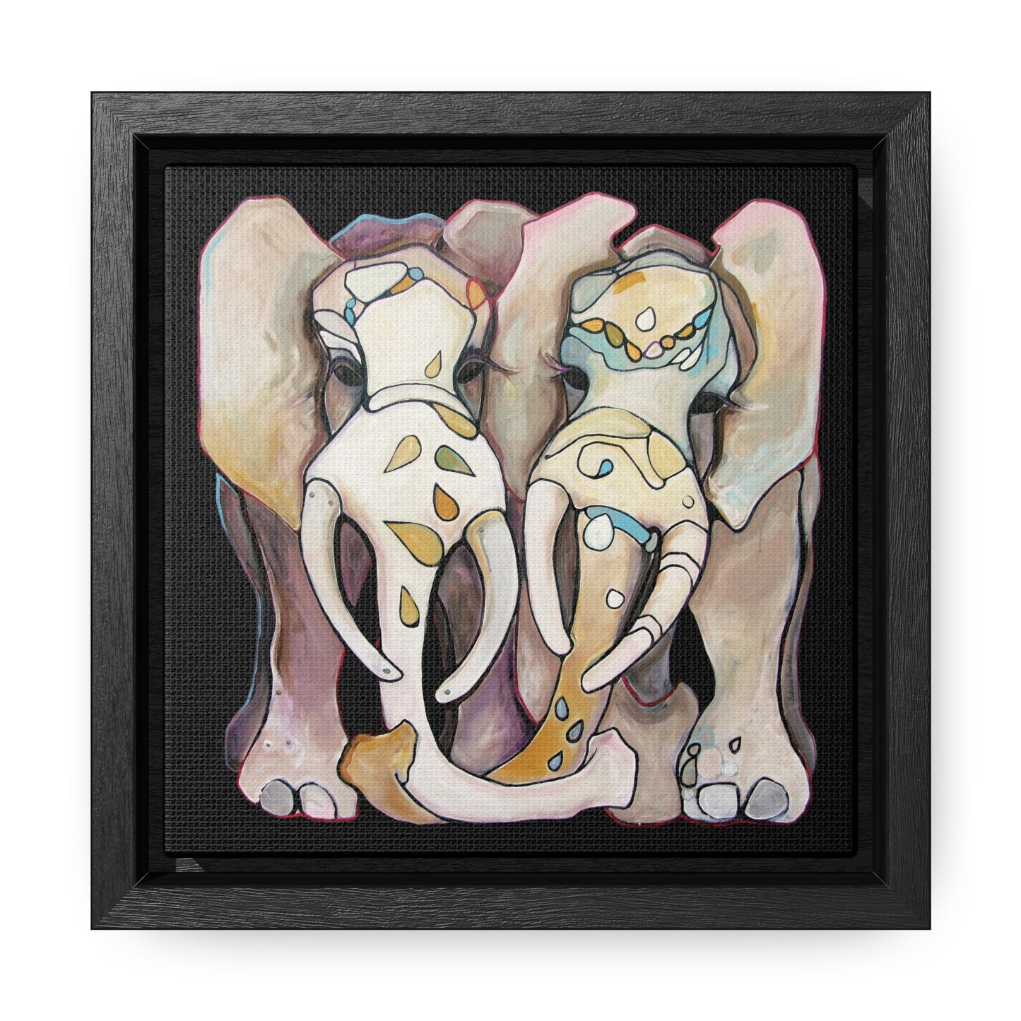 "Sweet Pair" Framed Canvas Fine Art Reproduction by Zabrina Fine Art