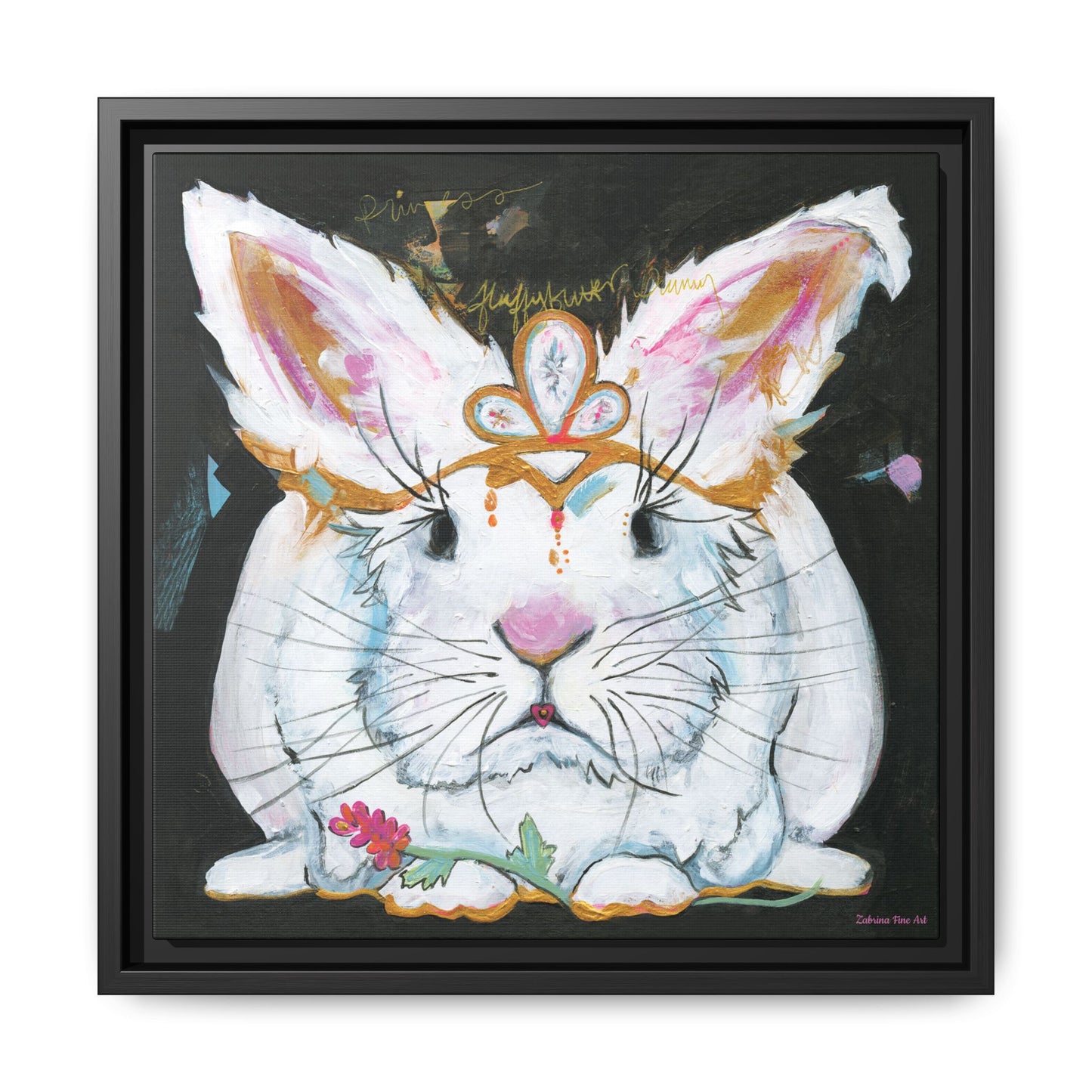"Princess Fluffy Butter" Framed Canvas Fine Art Reproduction by Zabrina Fine Art