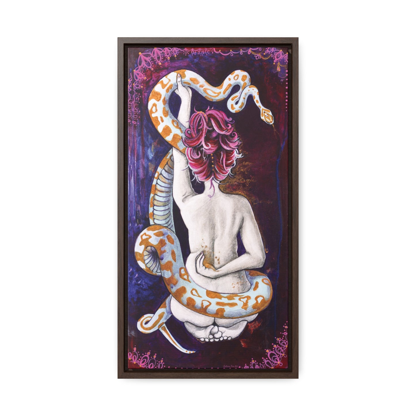 "Sarpele De Crin no. 3" Framed Canvas Fine Art Reproduction by Zabrina Fine Art