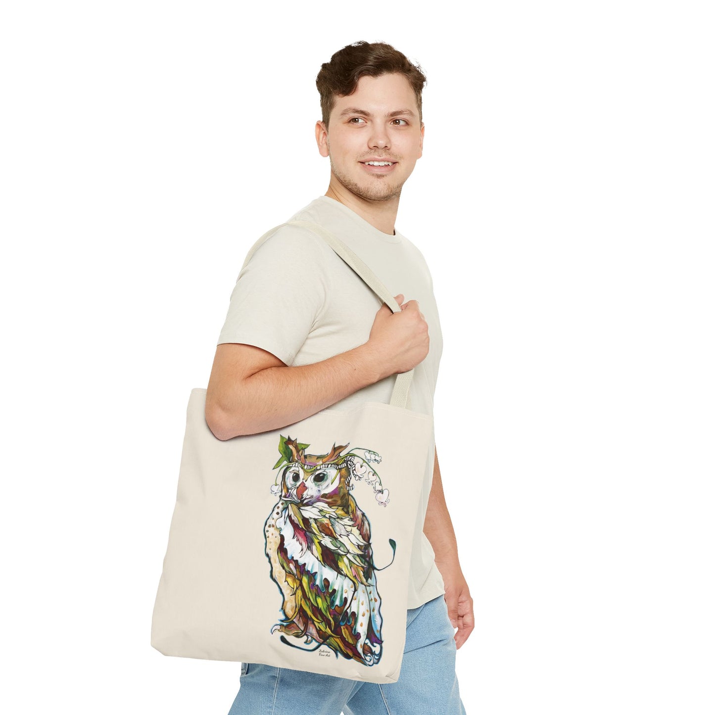 "Two Owls" Tote Bag by Zabrina Fine Art
