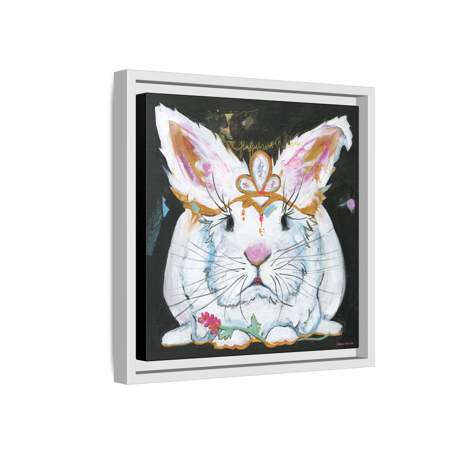 "Princess Fluffy Butter" Framed Canvas Fine Art Reproduction by Zabrina Fine Art