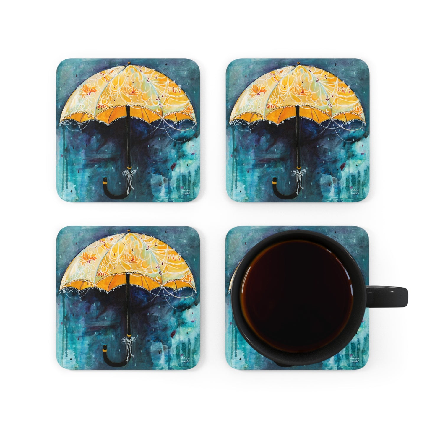 "Rain Glow" Coaster Set by Zabrina Fine Art