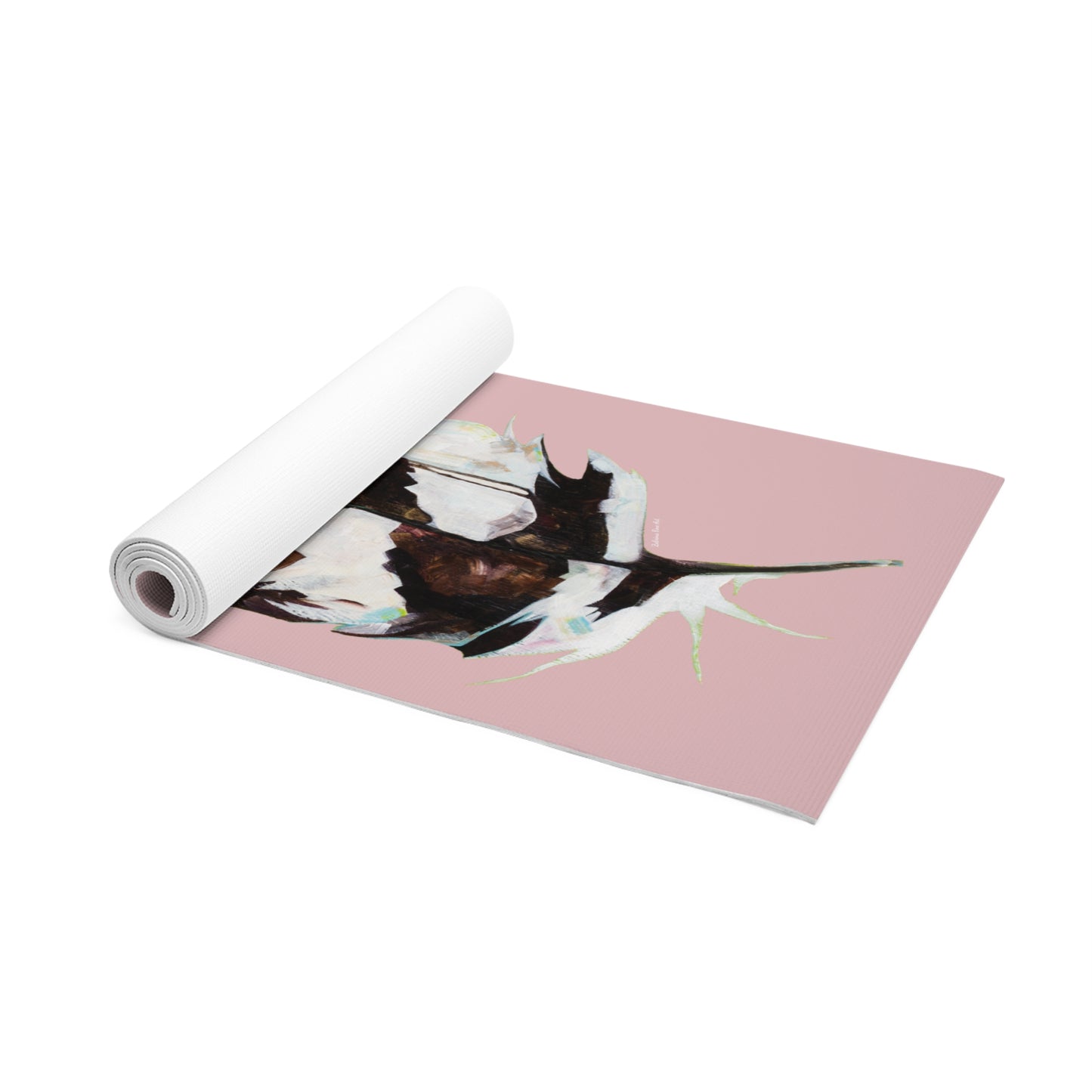 "Feather Shell Pink" Yoga Mat by Zabrina Fine Art