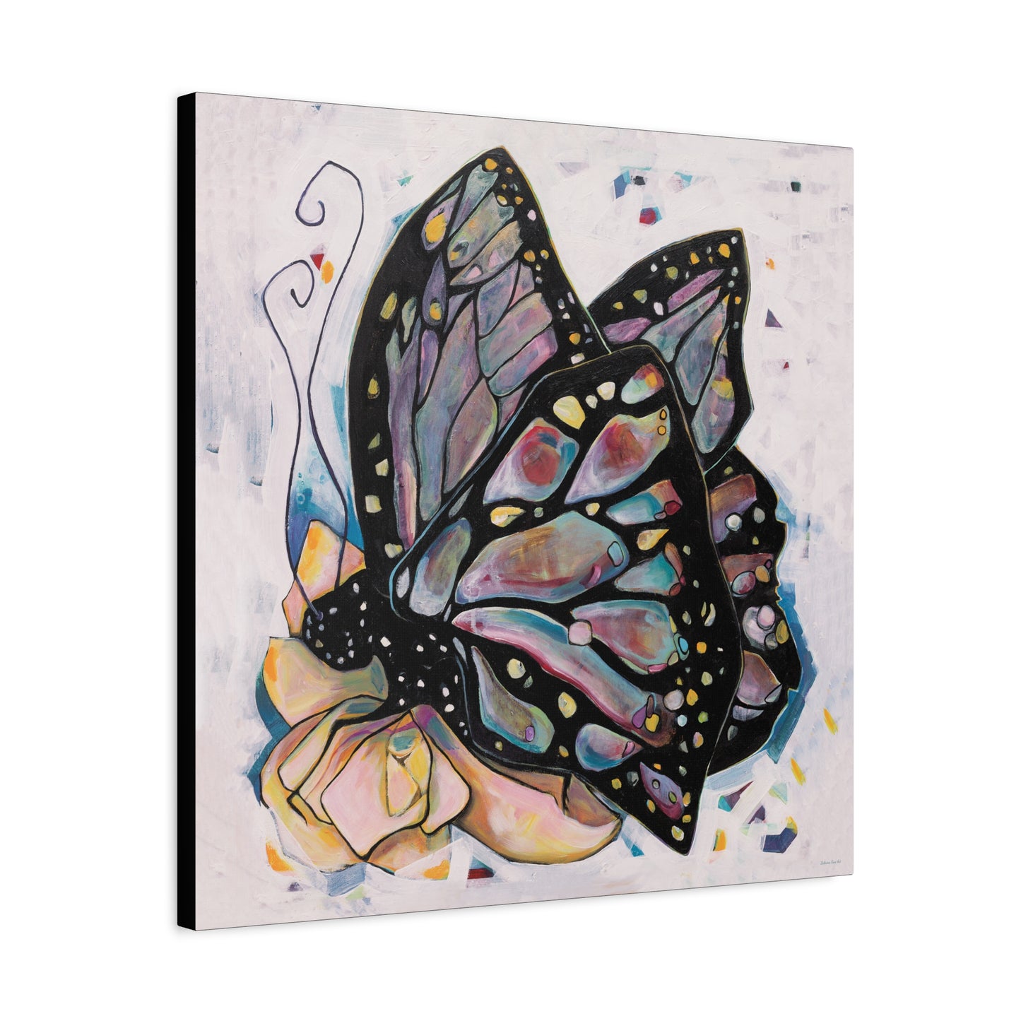 "Butterfly For Brook" Unframed Canvas Black Edge Reproduction by Zabrina Fine Art