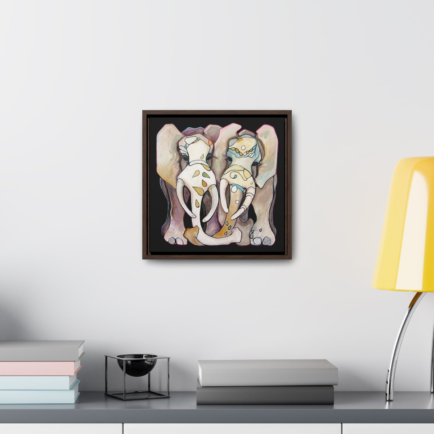"Sweet Pair" Framed Canvas Fine Art Reproduction by Zabrina Fine Art