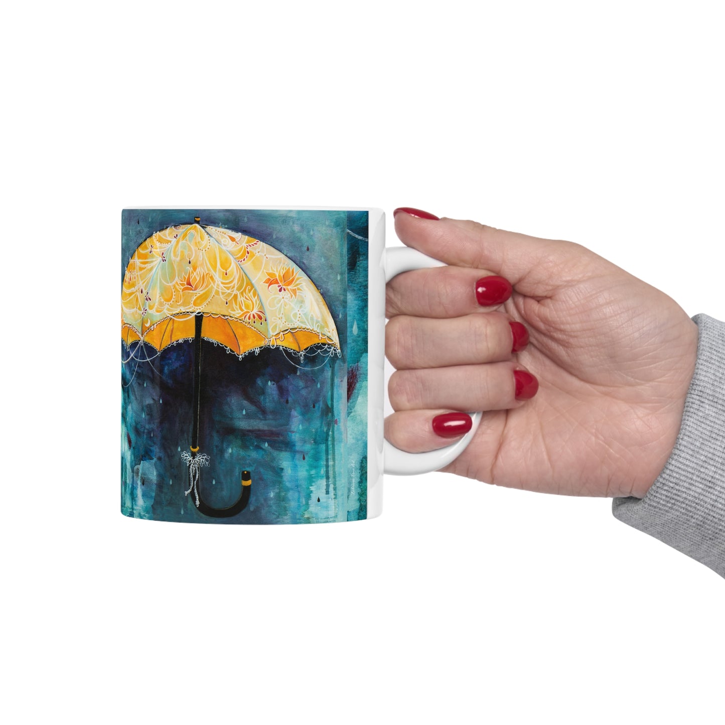 "Rain Glow" Ceramic Mug by Zabrina Fine Art