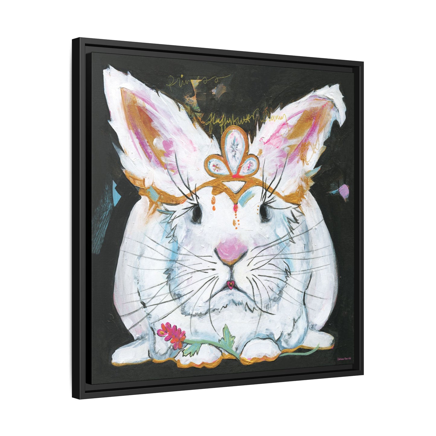 "Princess Fluffy Butter" Framed Canvas Fine Art Reproduction by Zabrina Fine Art