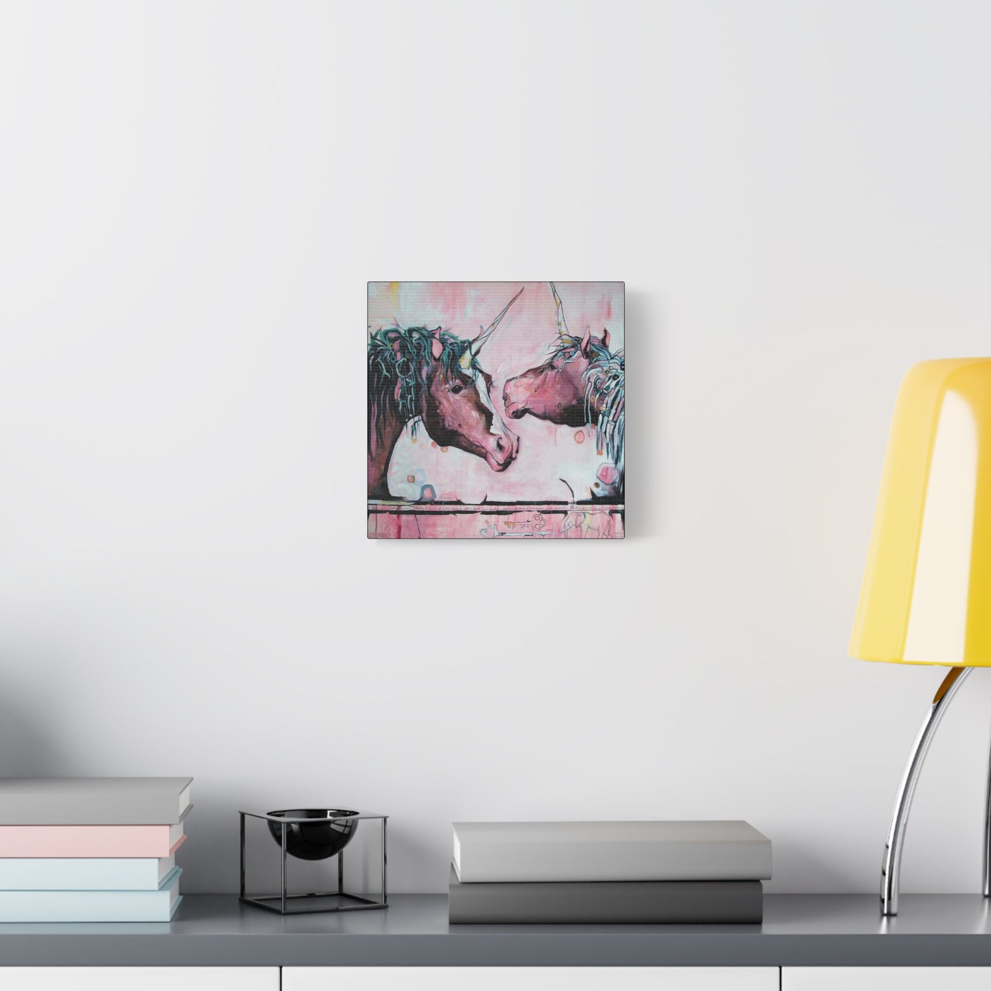 "Unicorns Are Real" Unframed Canvas Black Edge Reproduction by Zabrina Fine Art