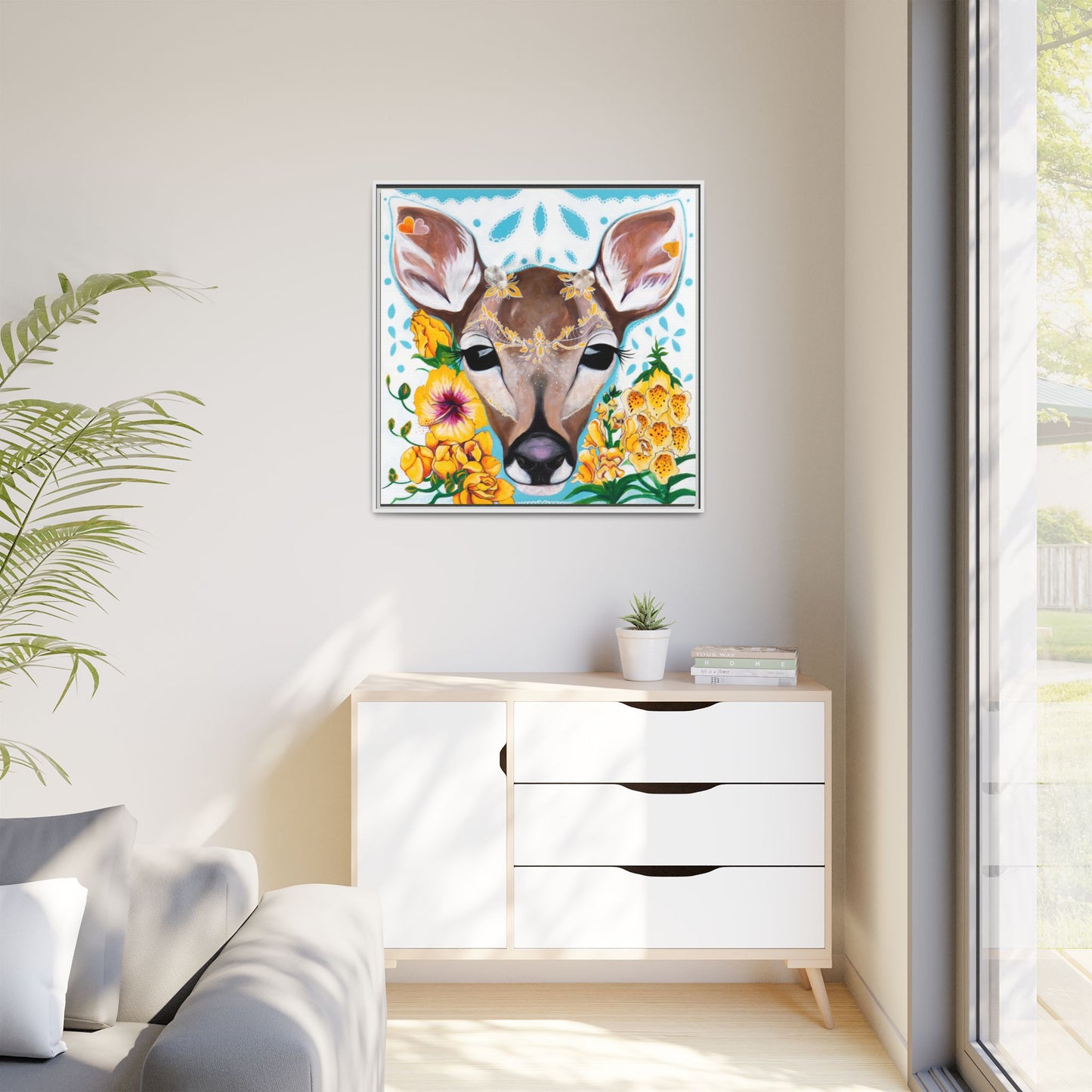 "Gentle Prince" Framed Canvas Fine Art Reproduction by Zabrina Fine Art