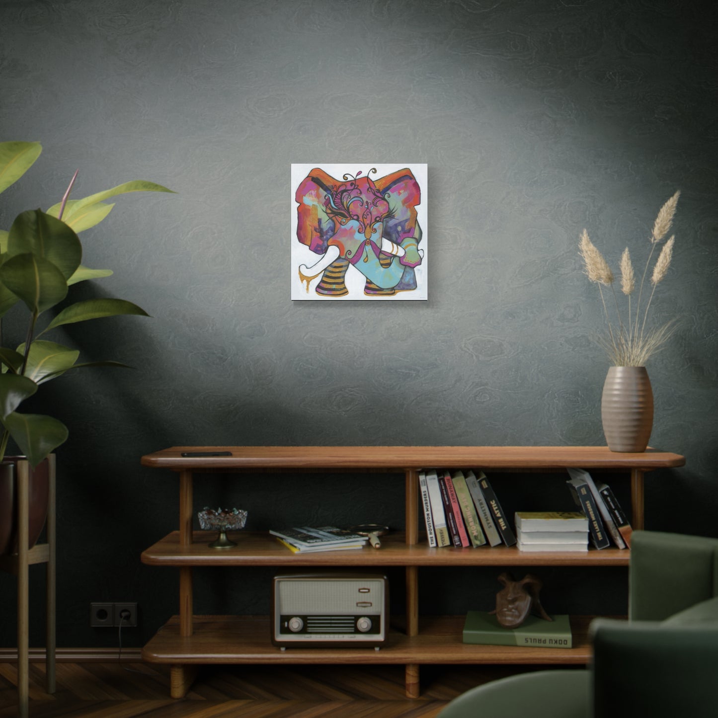 Copy of "Masquerade Elephant" Unframed Canvas Black Edge Reproduction by Zabrina Fine Art