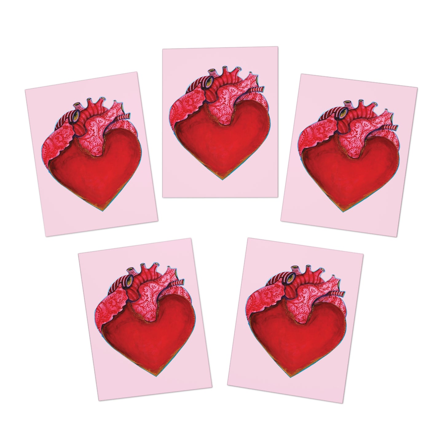 "Filagree Heart" Note Cards by Zabrina Fine Art (Set of 5) FREE SHIPPING