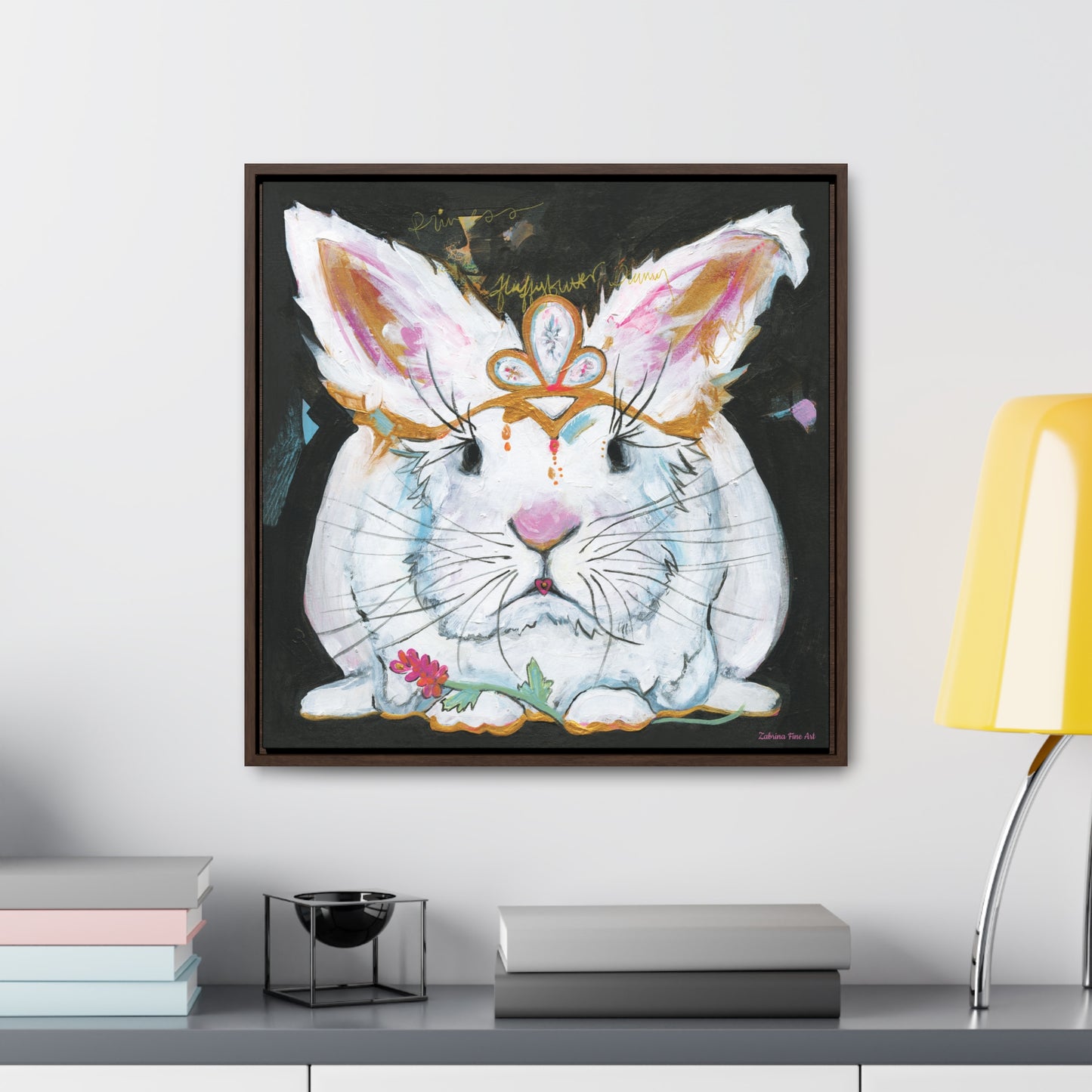 "Princess Fluffy Butter" Framed Canvas Fine Art Reproduction by Zabrina Fine Art