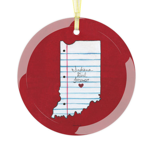 "Indiana Girl" Glass Ornament by Zabrina Fine Art