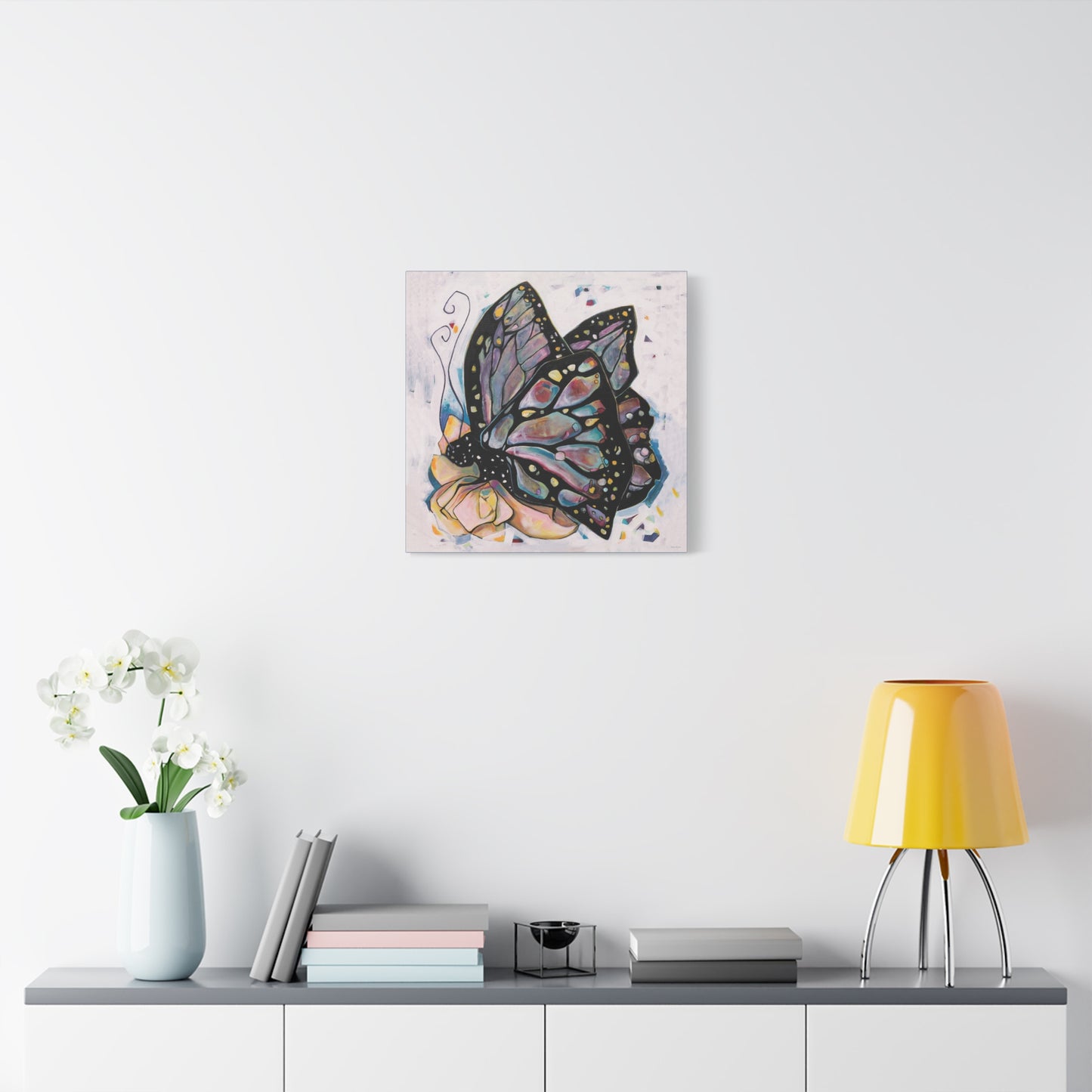 "Butterfly For Brook" Unframed Canvas Astral Blue Edge Reproduction by Zabrina Fine Art