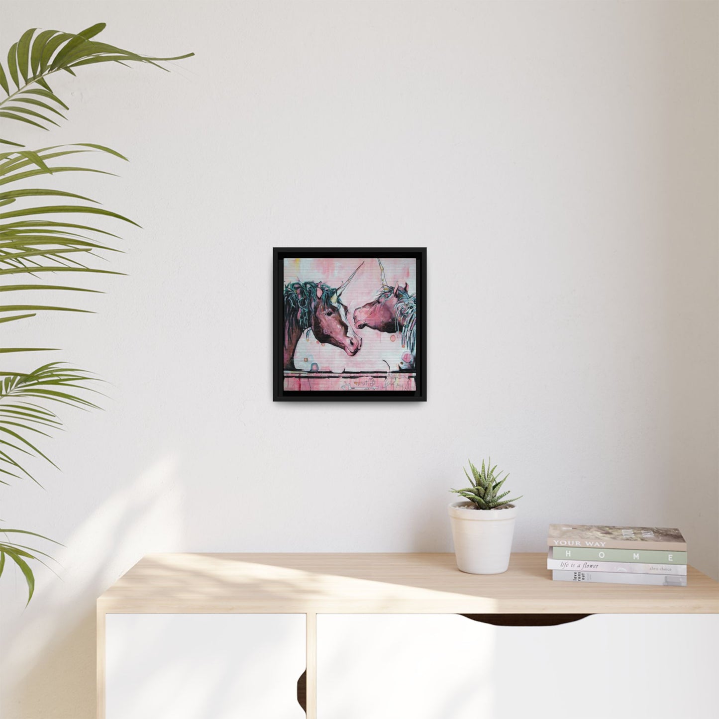 "Unicorns Are Real" Framed Canvas Fine Art Reproduction by Zabrina Fine Art