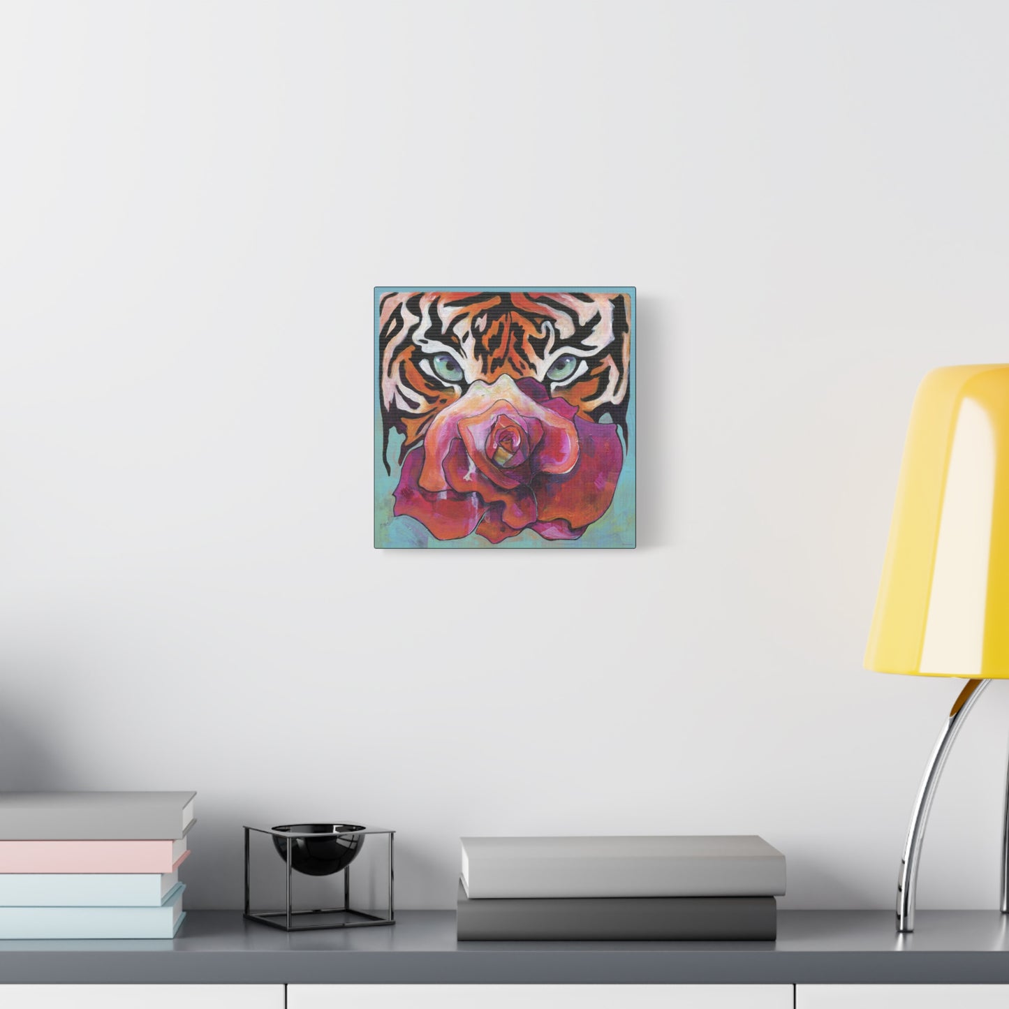 "Tiger Rose" Unframed Canvas Black Edge Reproduction by Zabrina Fine Art