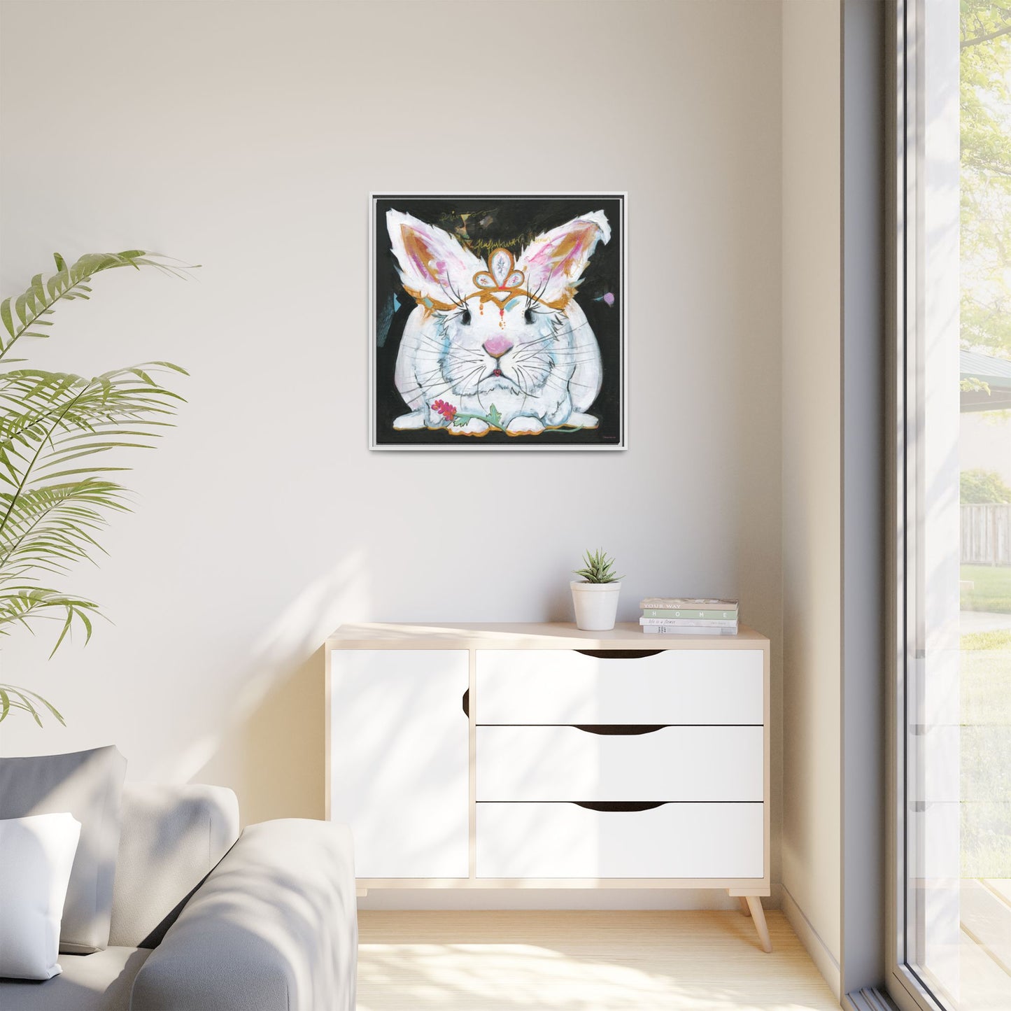 "Princess Fluffy Butter" Framed Canvas Fine Art Reproduction by Zabrina Fine Art