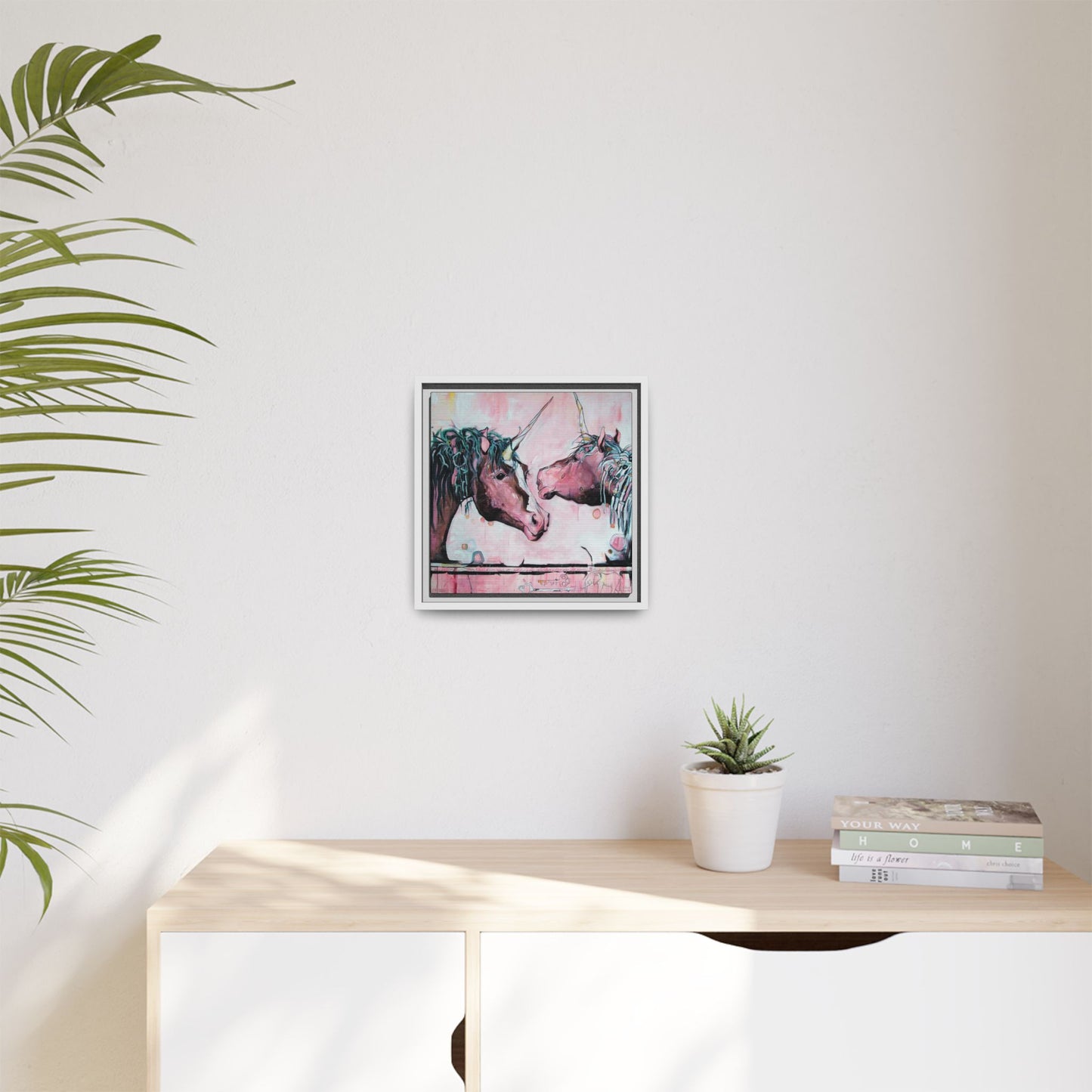 "Unicorns Are Real" Framed Canvas Fine Art Reproduction by Zabrina Fine Art