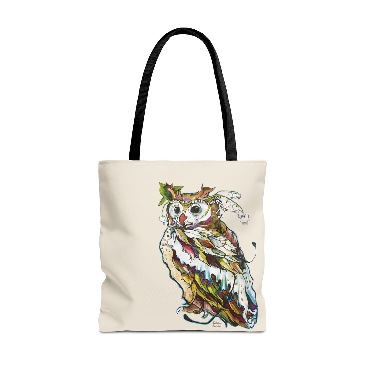 "Two Owls" Tote Bag by Zabrina Fine Art