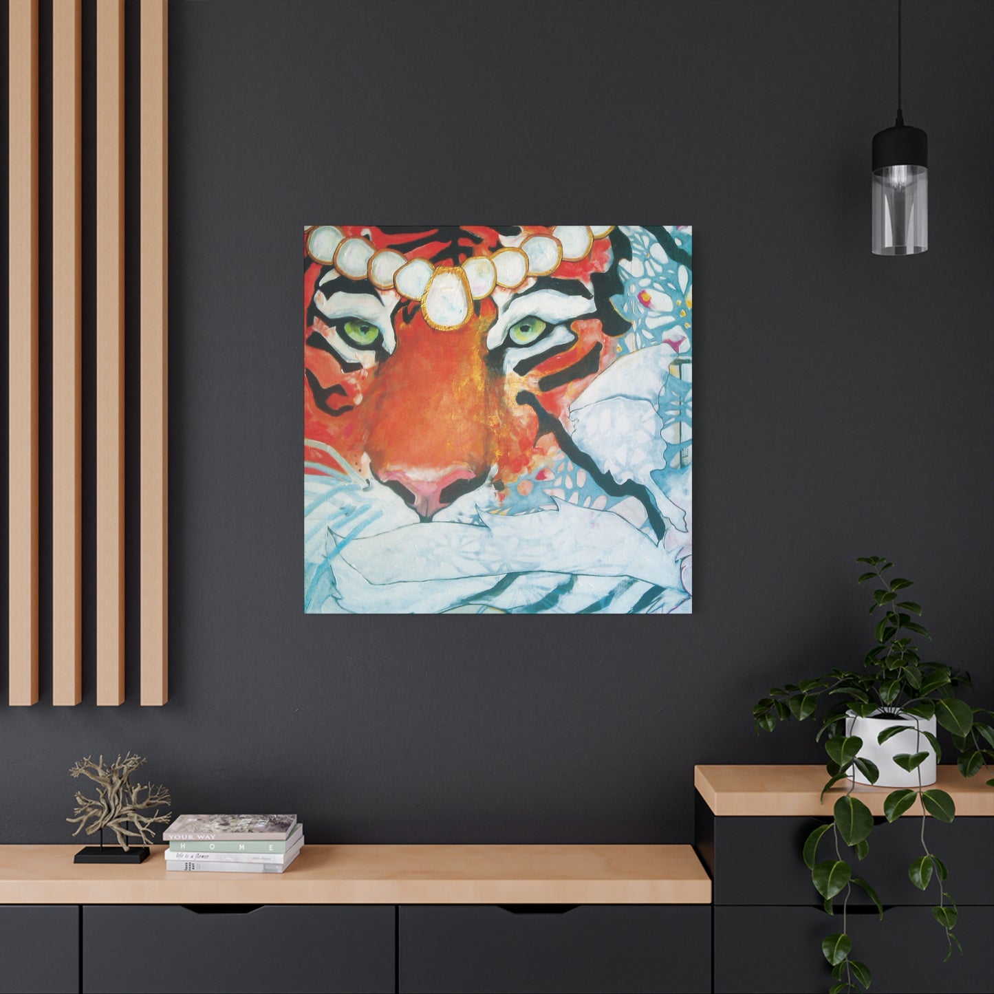 "Tigress" Unframed Canvas Black Edge Reproduction by Zabrina Fine Art