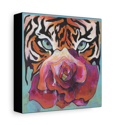 "Tiger Rose" Unframed Canvas Black Edge Reproduction by Zabrina Fine Art