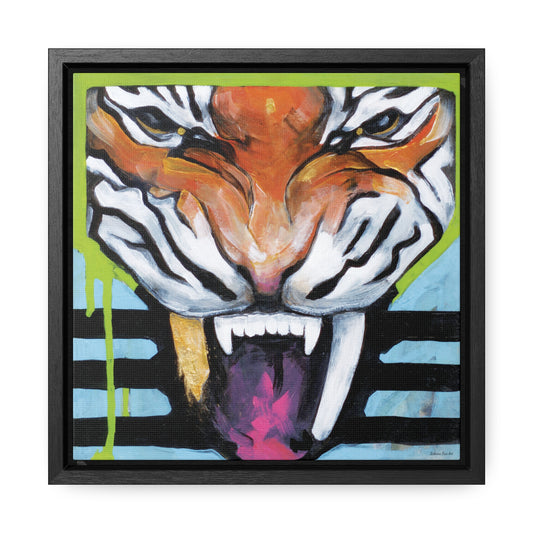 "Tiger Fang" Framed Canvas Fine Art Reproduction by Zabrina Fine Art