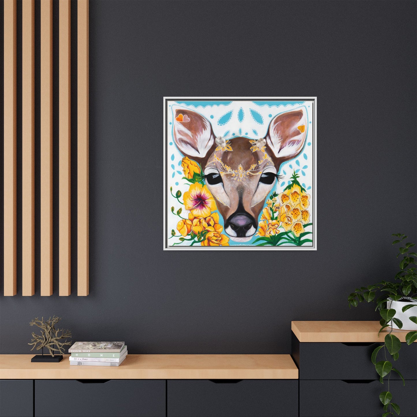 "Gentle Prince" Framed Canvas Fine Art Reproduction by Zabrina Fine Art
