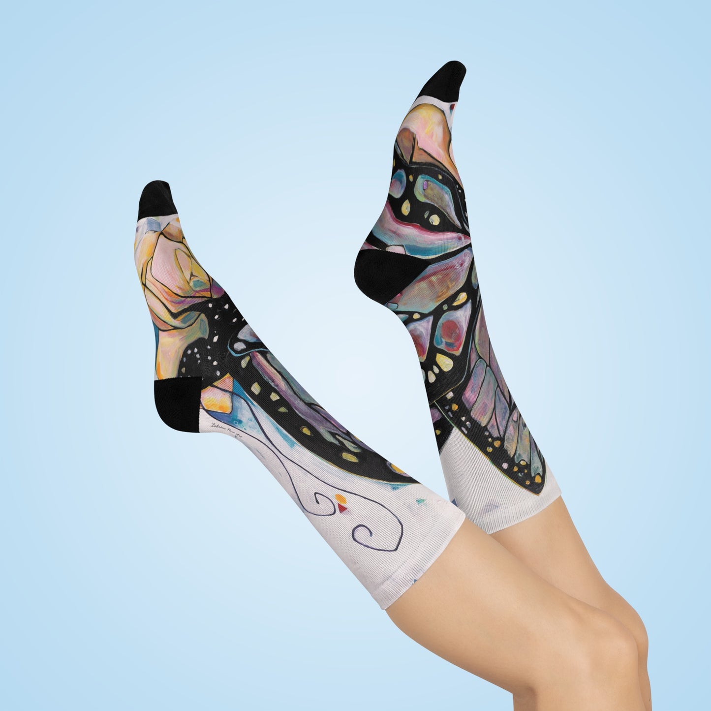 "Brook's Butterfly" Cute Socks by Zabrina Fine Art