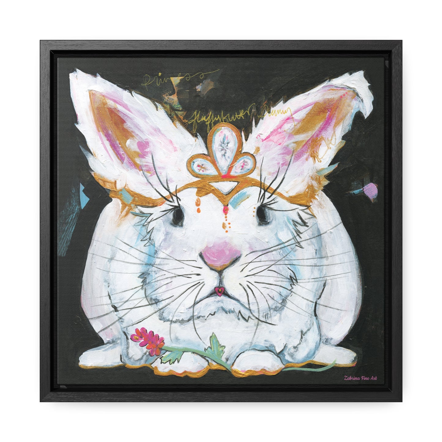 "Princess Fluffy Butter" Framed Canvas Fine Art Reproduction by Zabrina Fine Art