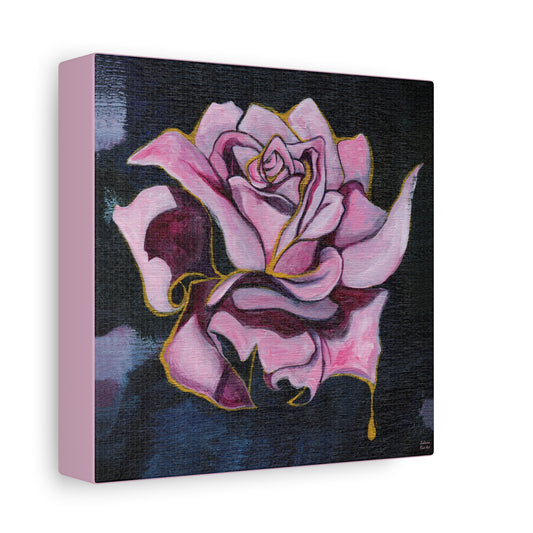 "Gilded Rose" Unframed Canvas Dusty Pink Edge Reproduction by Zabrina Fine Art